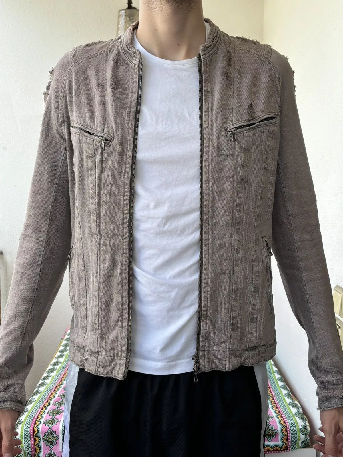 Julius Denim Jackets Julius Juluis 7 Denim Jacket Beige
