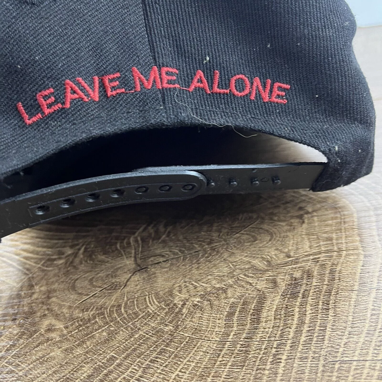 Other Hats Other Leave Me Alone Hat Leave Me Alone Hat Snapback Adjustable Ad Black