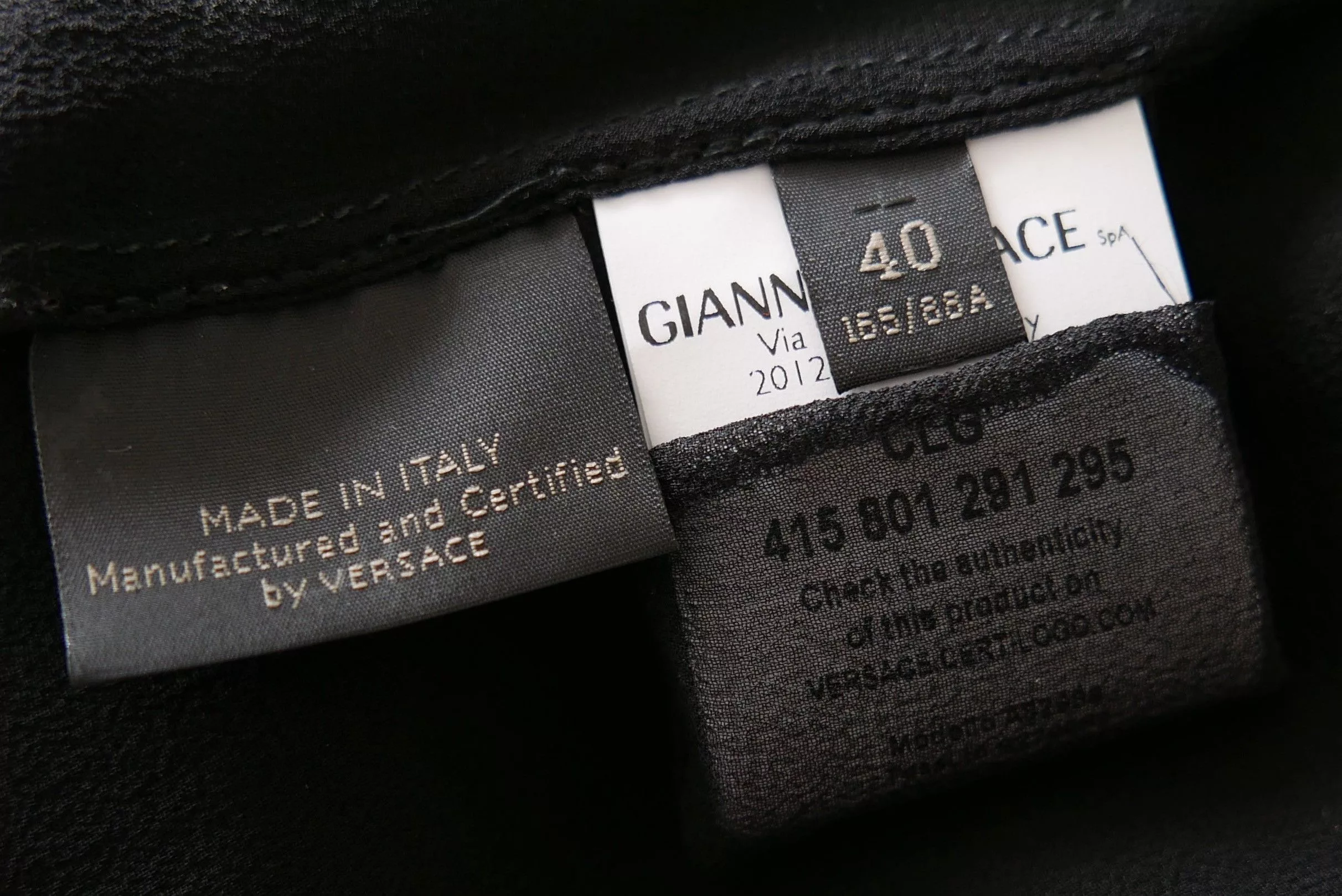 Versace Midi Dresses Versace SS19 black silk double layer slip dress