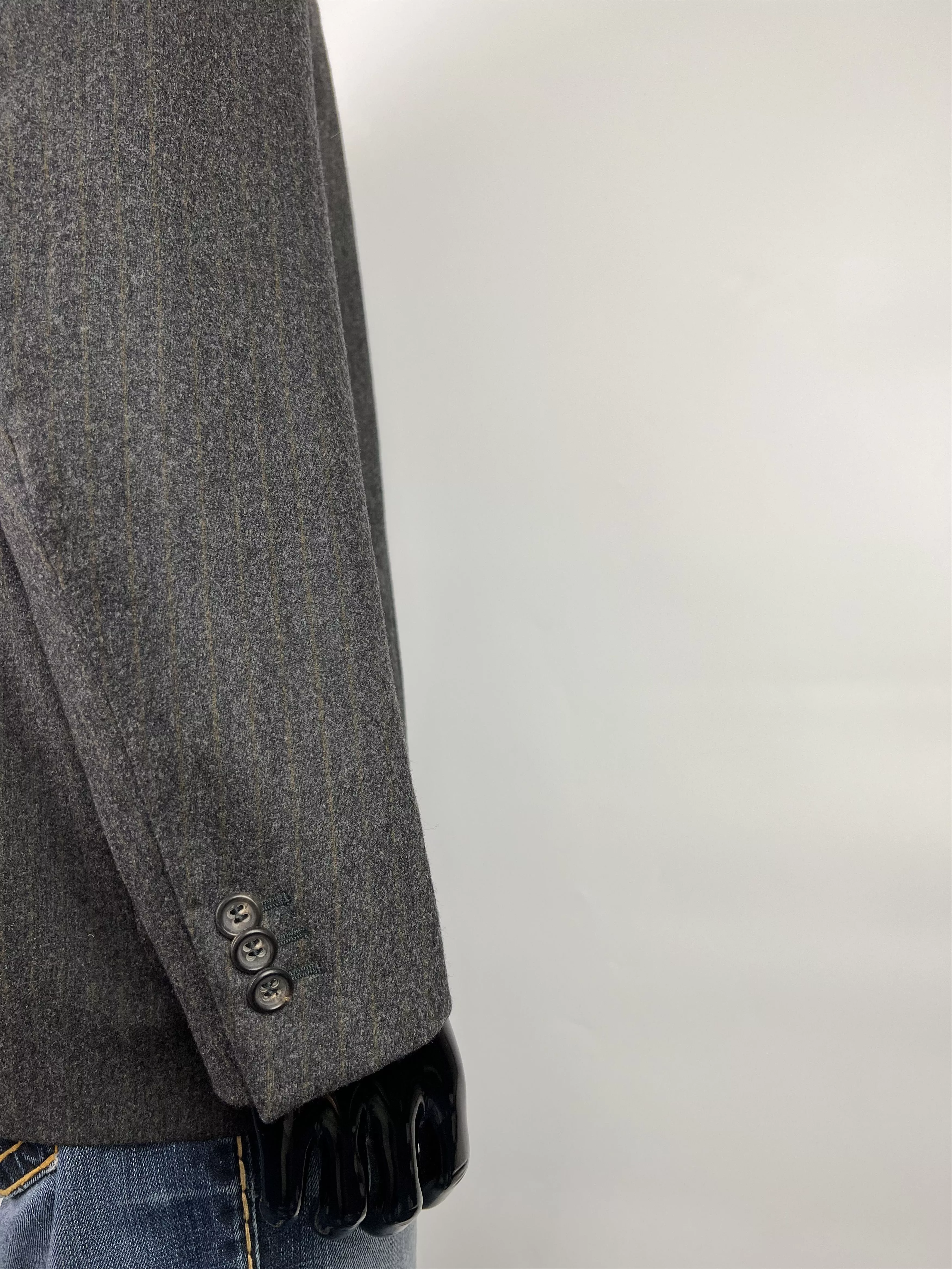 Jil Sander Blazers Jil Sander × Raf Simons Jil Sander Raf Simons Era Striped Wool Blazer Size 50R Multi