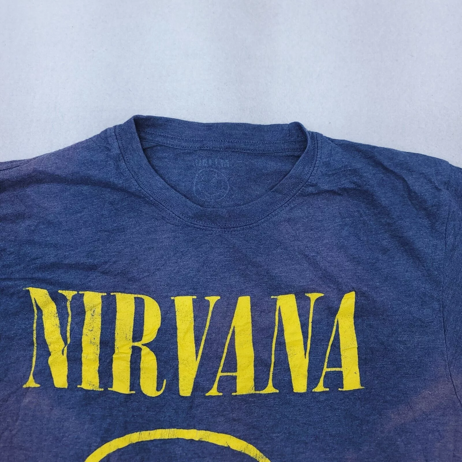 Nirvana Short Sleeve T Shirts Nirvana Casual Pullover Graphic T Shirt Mens Size Large Blue
