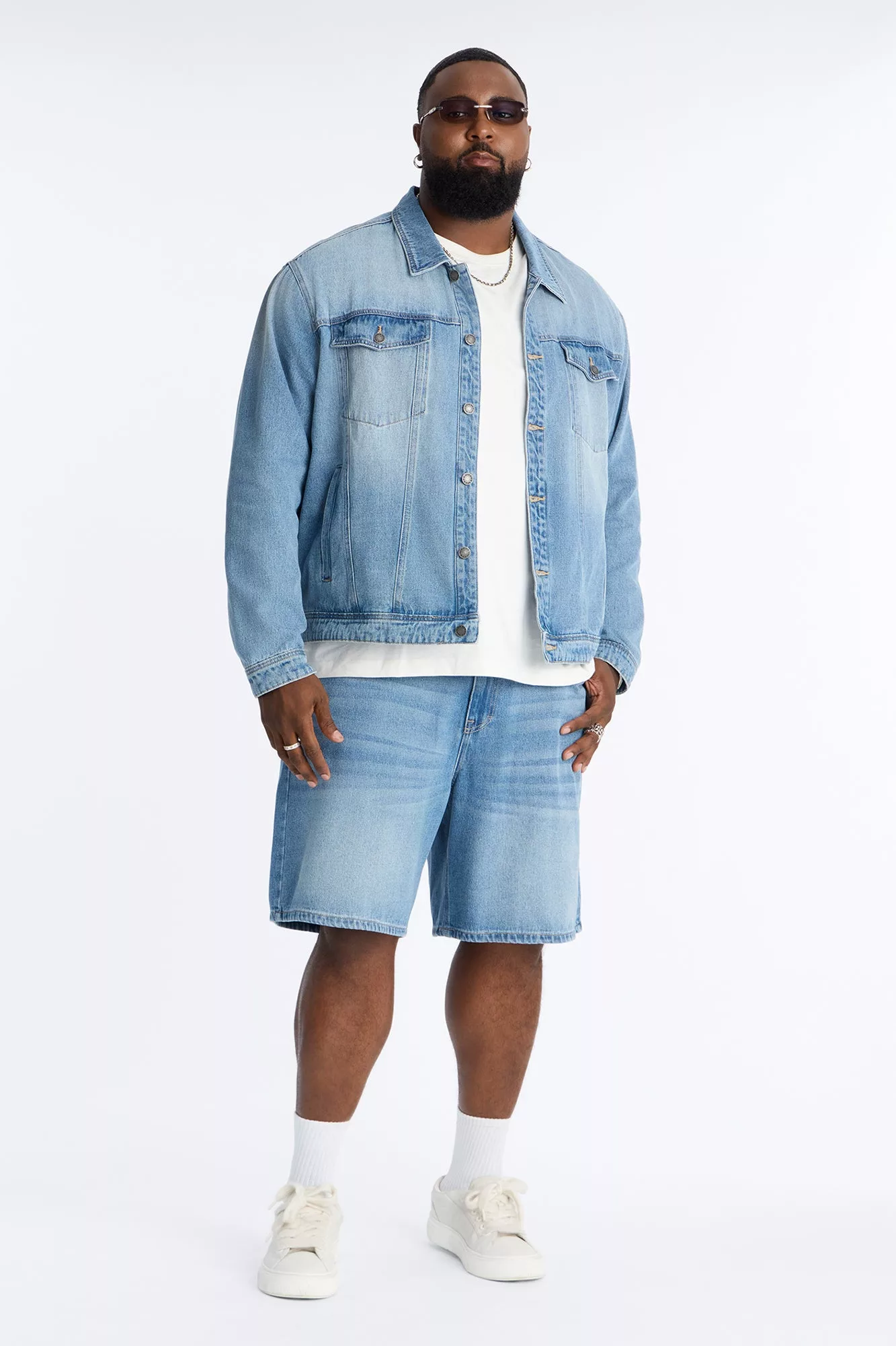 Essential Relaxed Denim Short - Medium Blue Wash