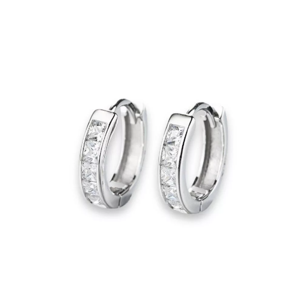 Other Earrings Other CZ Small Silver Hoop Earrings for Women Men