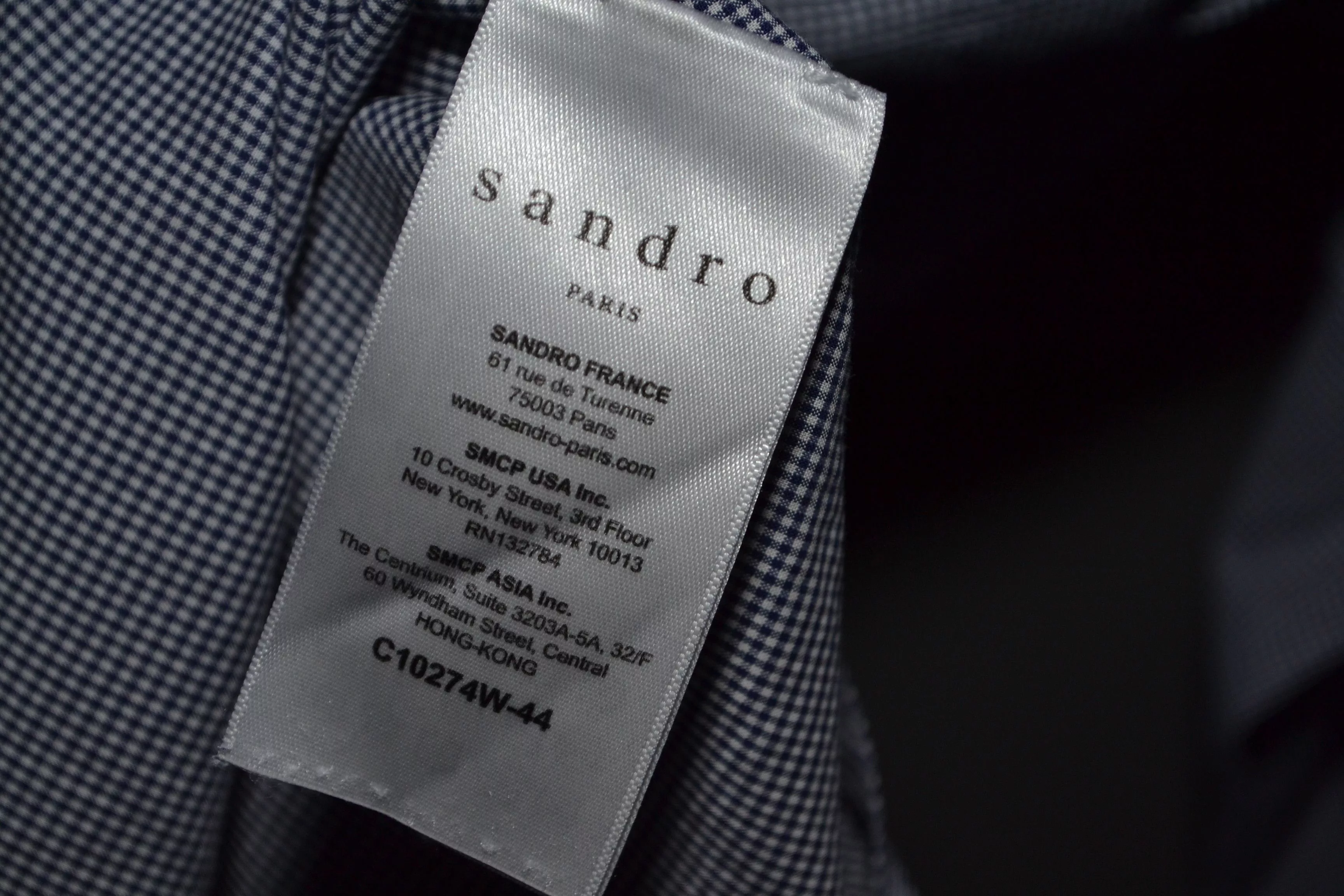 Sandro Shirts Button Ups Sandro Paris 38 size Check Shirt XS Multi