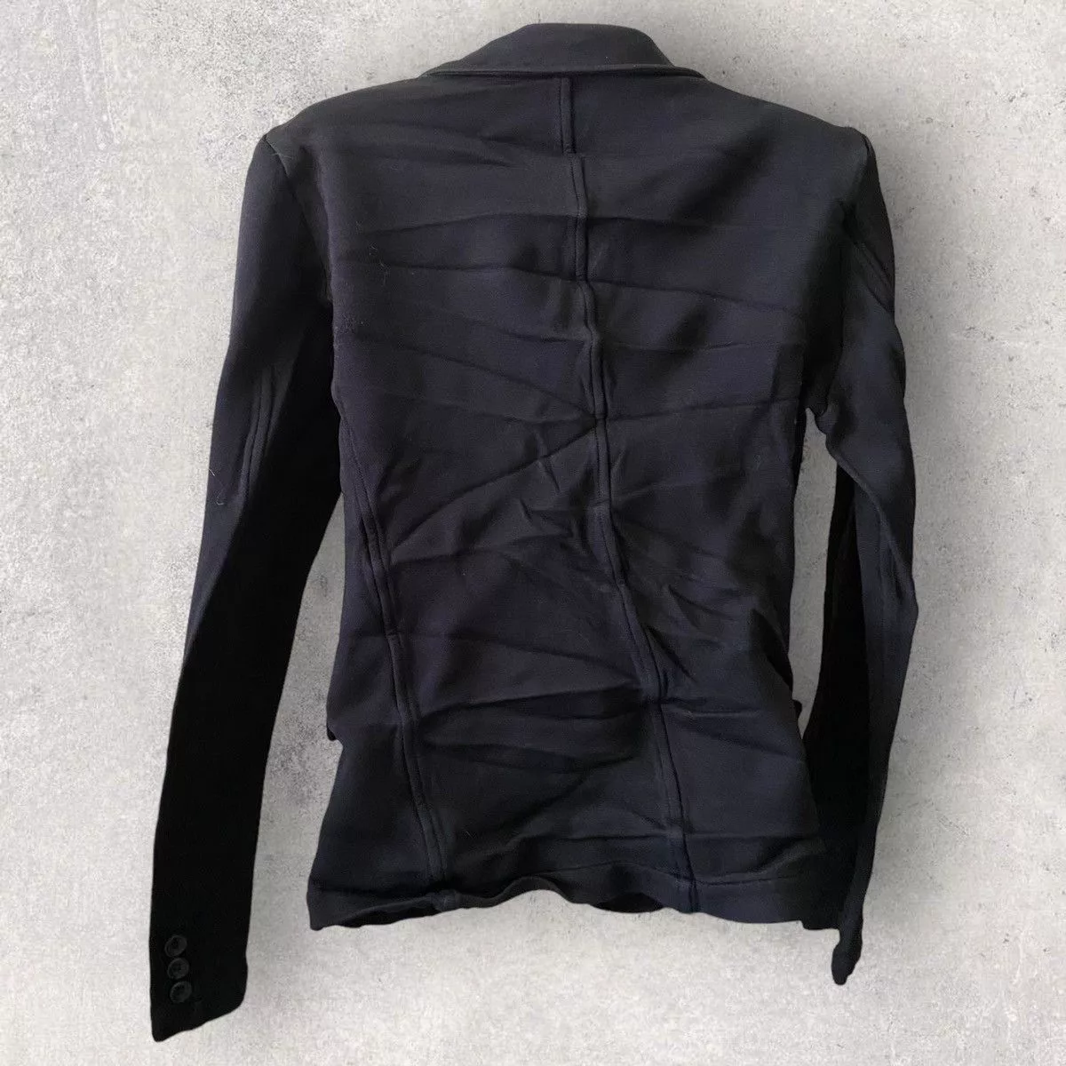 Comme des Garcons Light Jackets Comme des Garcons × Comme des Garcons Homme Black Dyed Poly Wrinkle Jacket