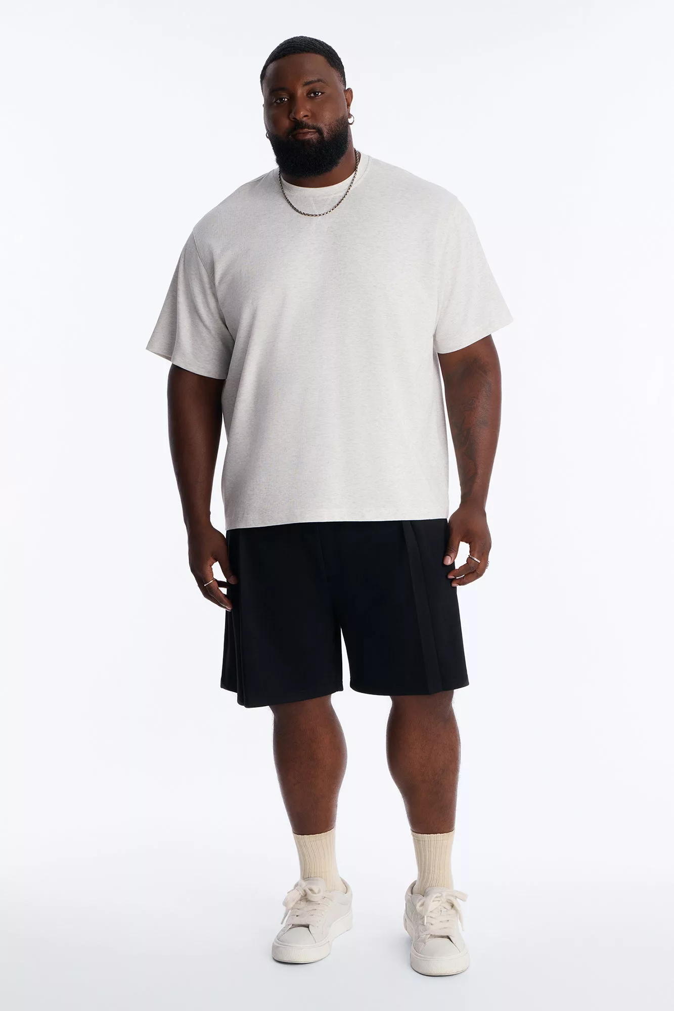 Collegiate Crewneck Tee - Grey