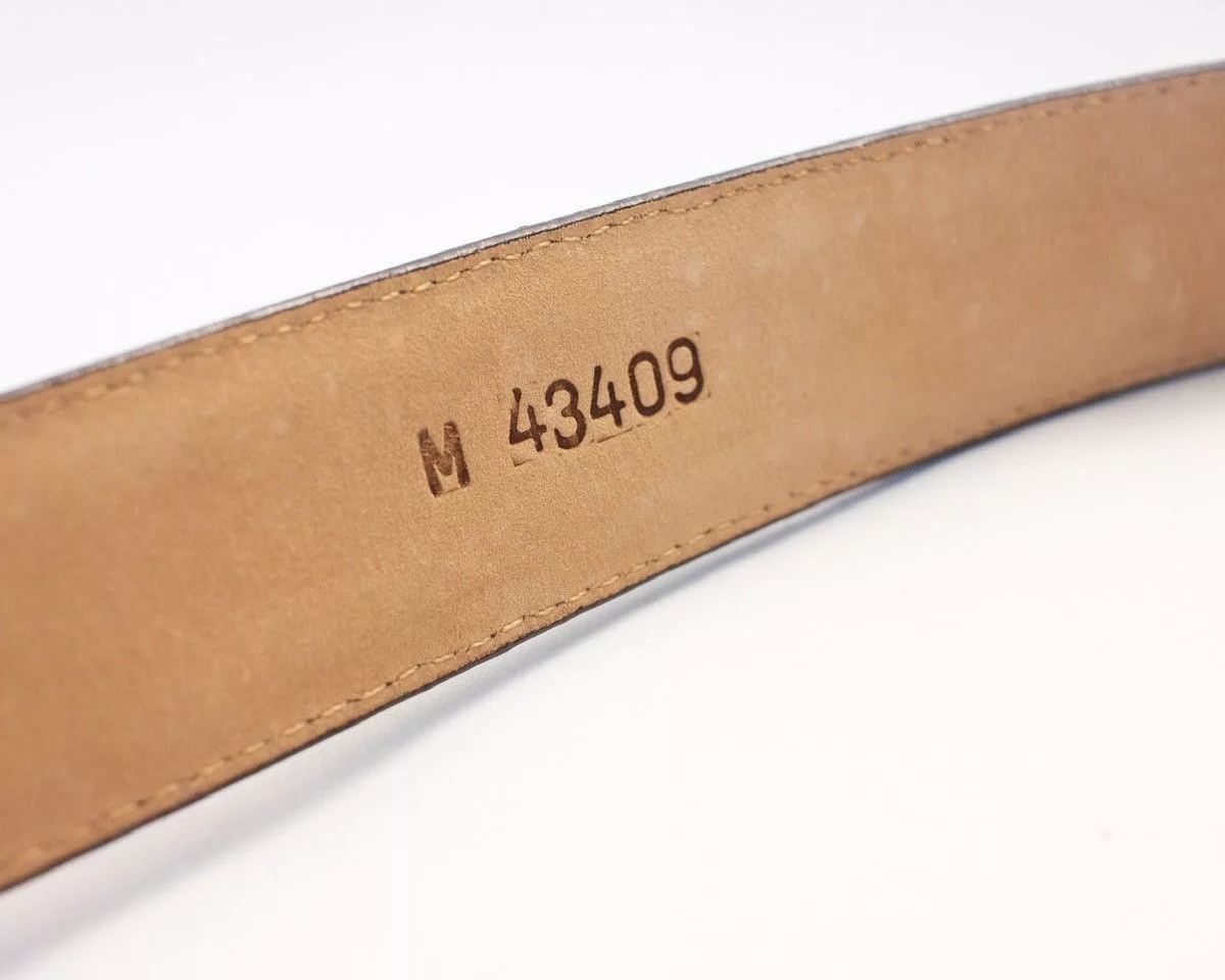 Brighton Belts Brighton Brown Leather Belt Snakeskin Pattern Silver Buckle