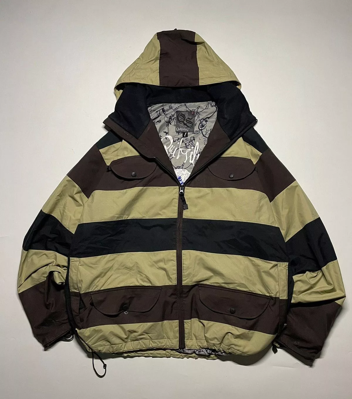 Quicksilver Light Jackets Outdoor QuickSilver 1969, Oceanbeach fullprint Windbreaker Multi Gorpcore