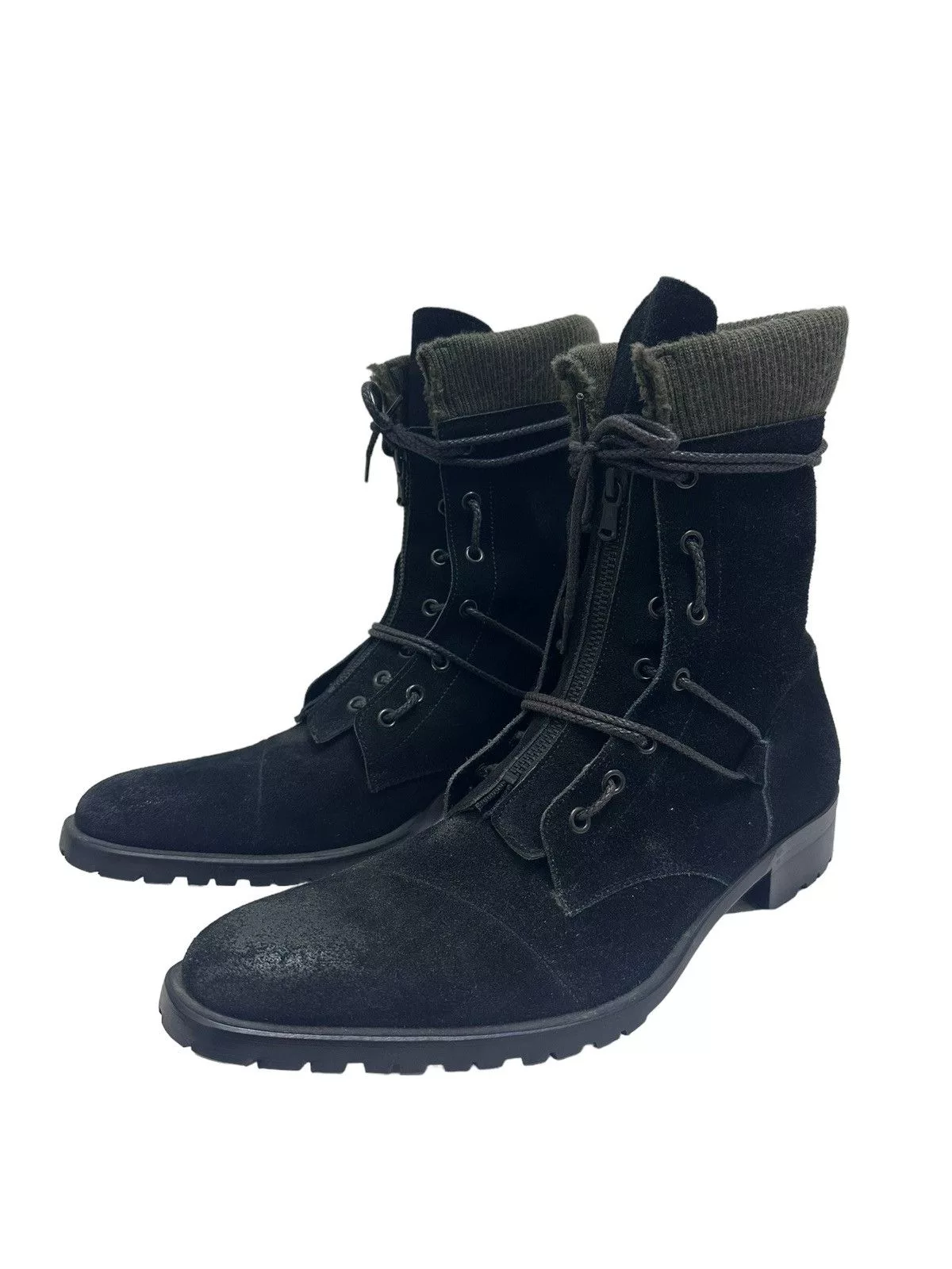 Genuine Leather Boots Genuine Leather × Issey Miyake × Tete Homme RARE ‼️ Vintage Issey Miyake Front Zip Leather Boots Black