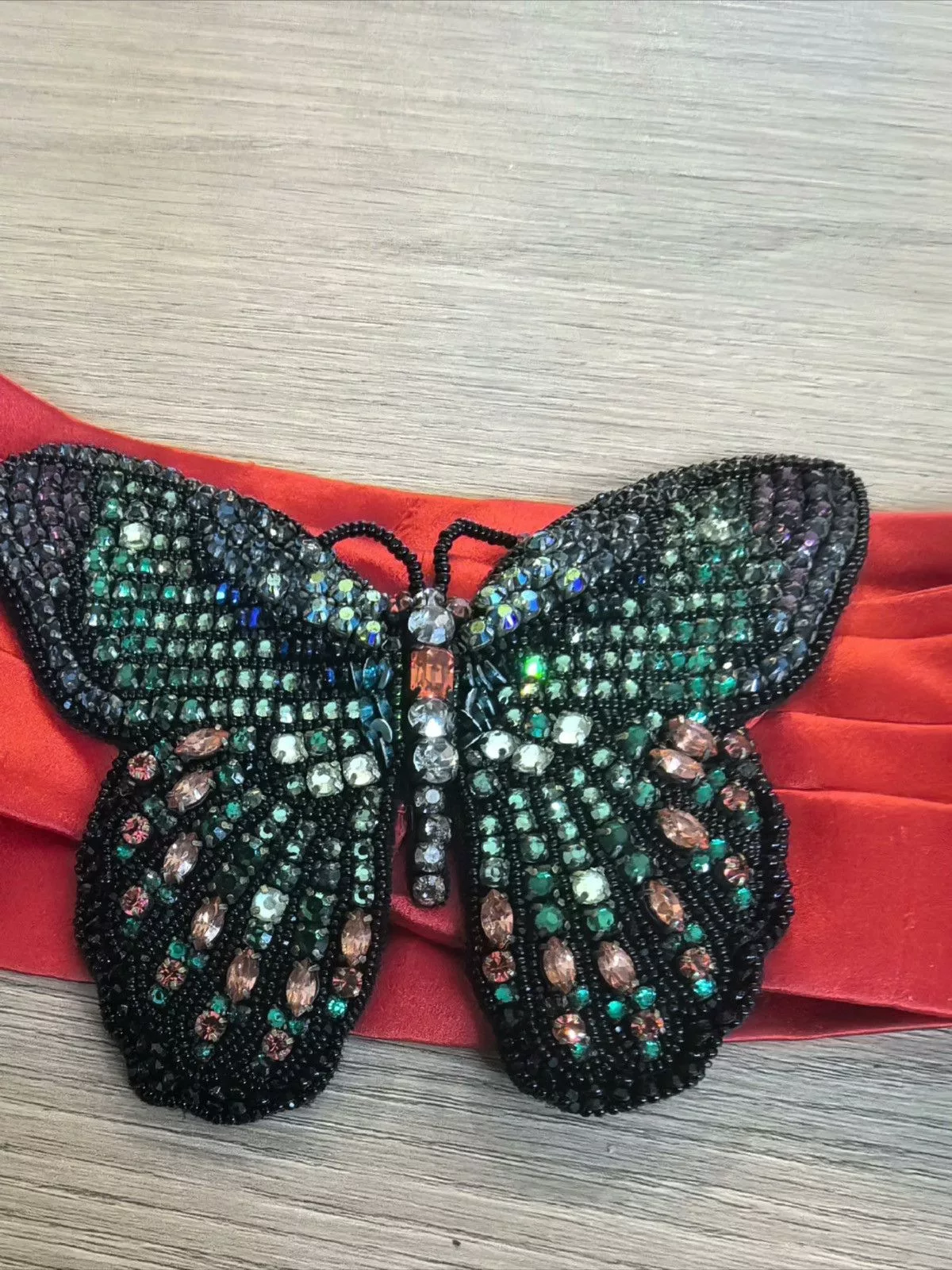Gucci Hats Gucci crystal silk headband Red