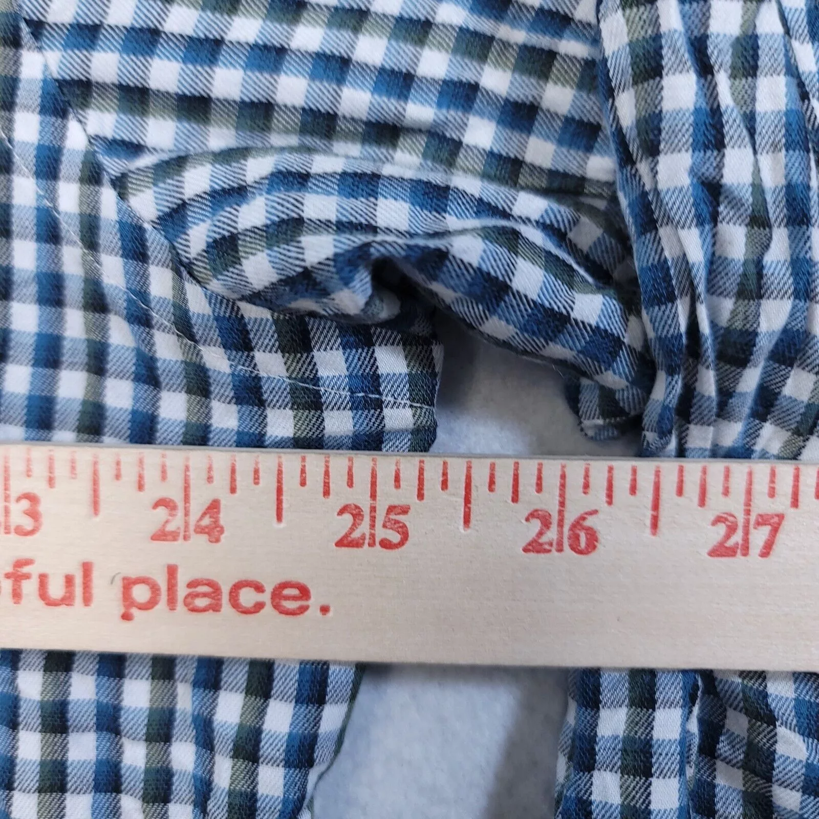 Van Heusen Shirts Button Ups Van Heusen Gingham Flannel Button Up Shirt Mens Size XL Blue