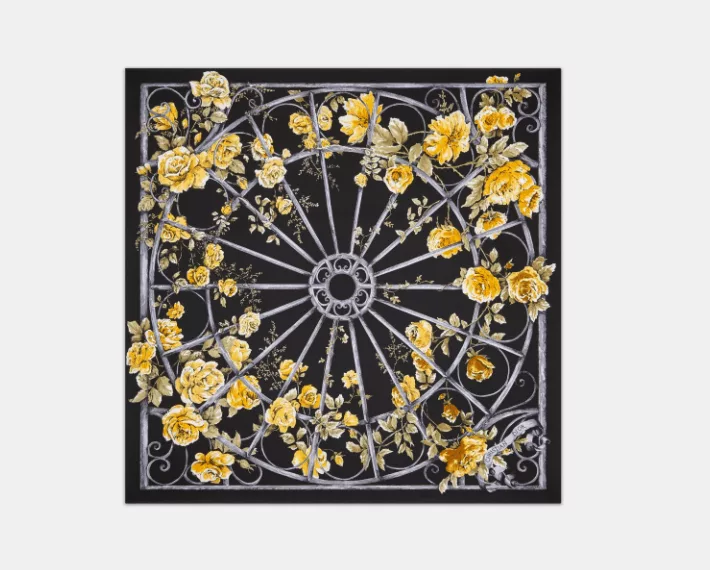 Dior Scarves o1w1db10424 Size: OS Dior Square Scarf in Black/Gold