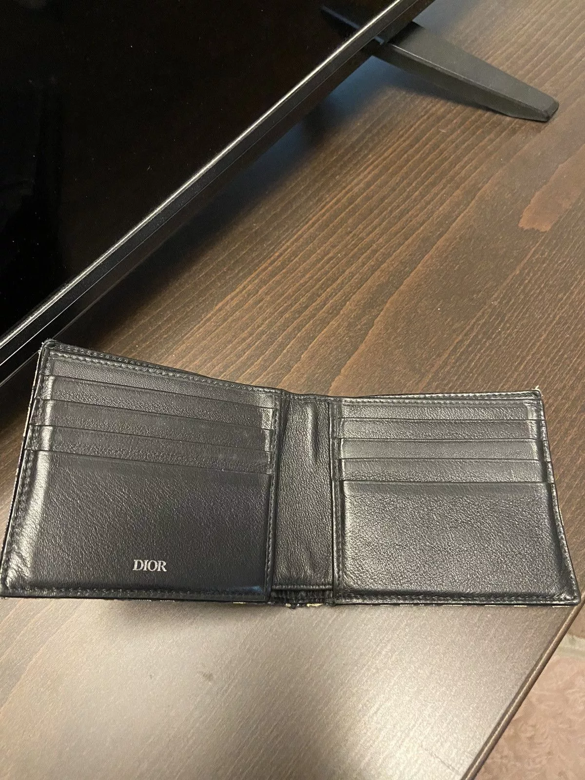 Dior Wallets Dior Oblique Monogram Wallet Blue