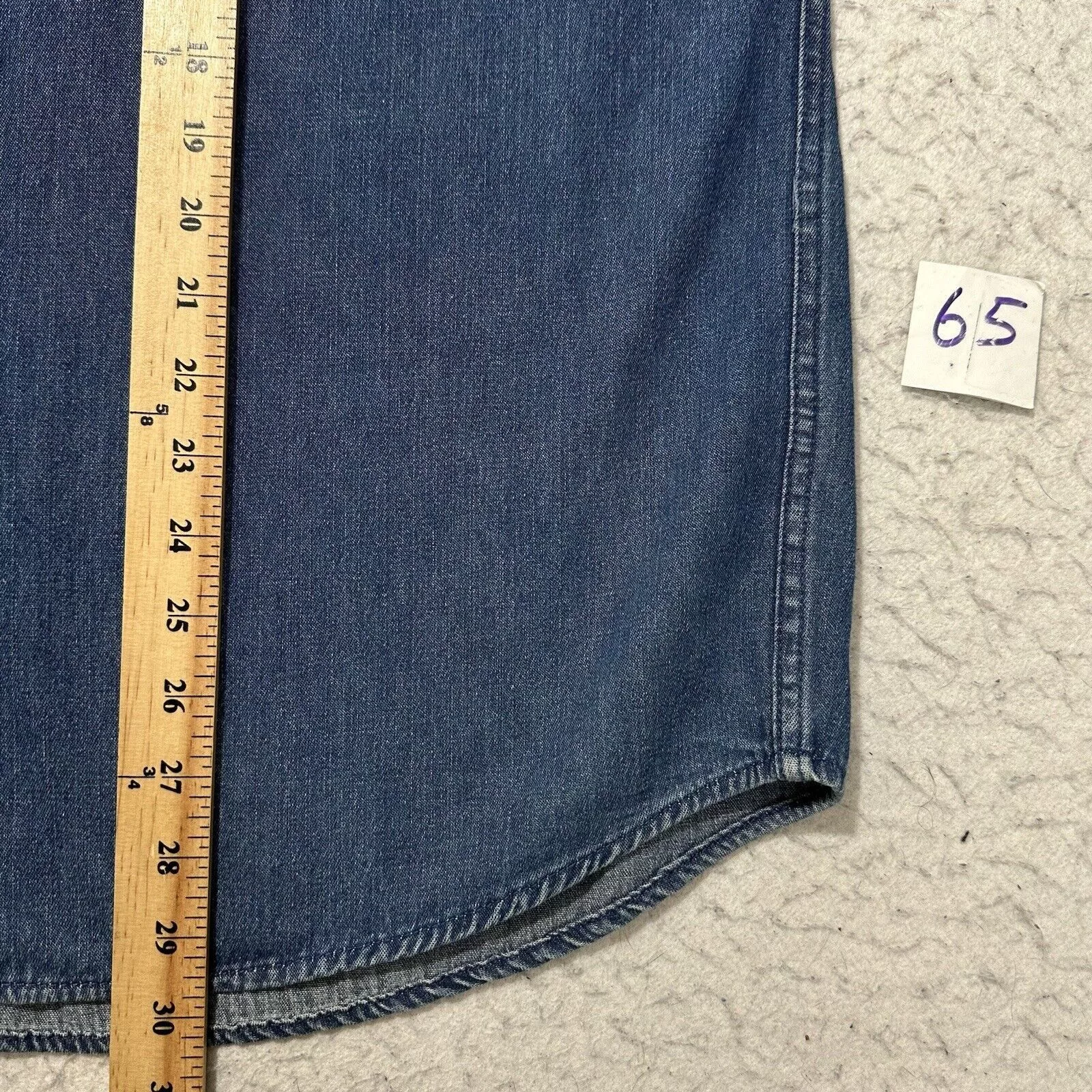 Faded Glory Shirts Button Ups Faded Glory Medium Denim Button Down Pocket Shirt Blue Jean