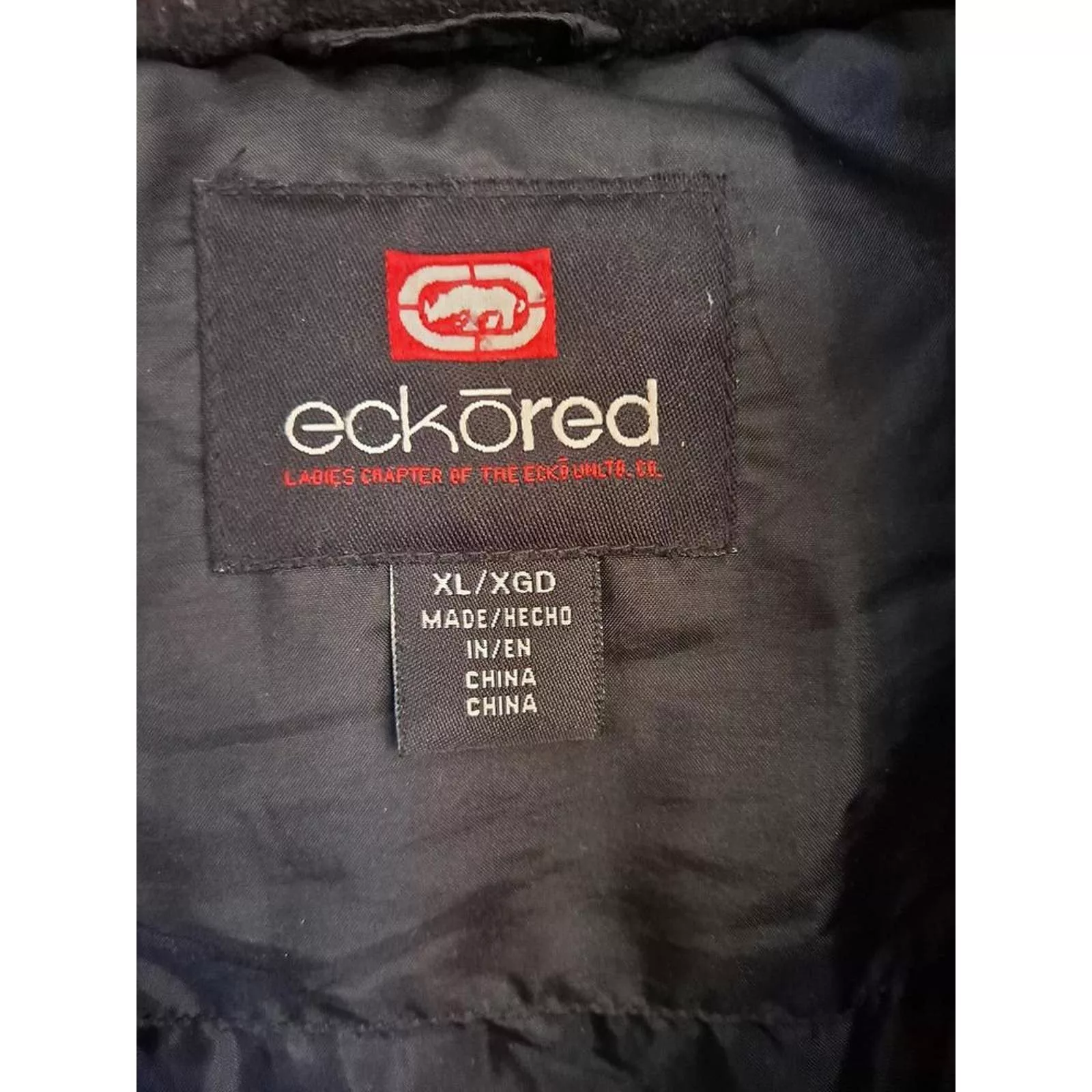 Ecko Unltd. Coats Ecko Unltd. Ecko Red‎ Long Black Hooded Puffer Coat Size XL