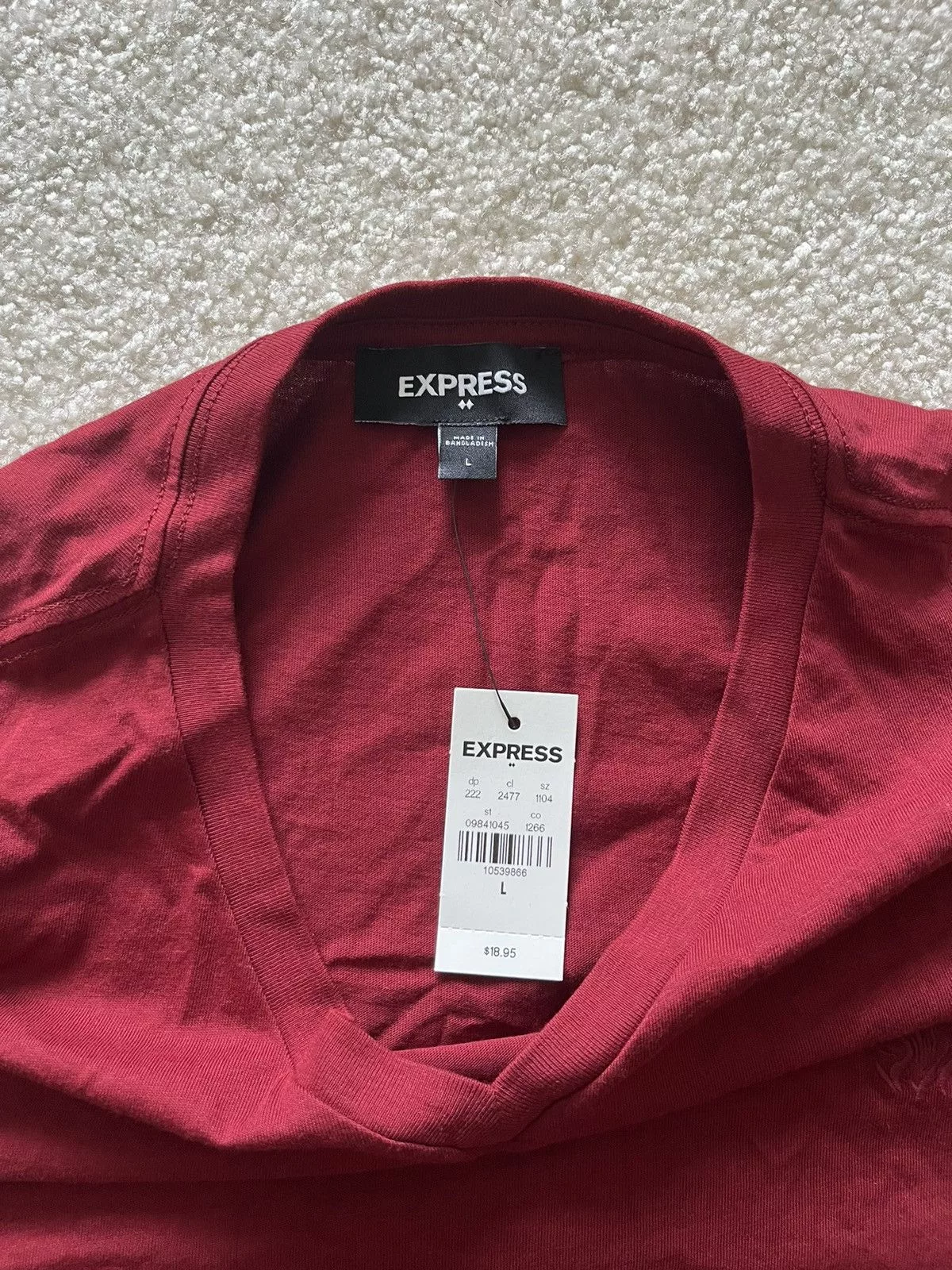 Express Short Sleeve T Shirts Express V-Neck Tee Red