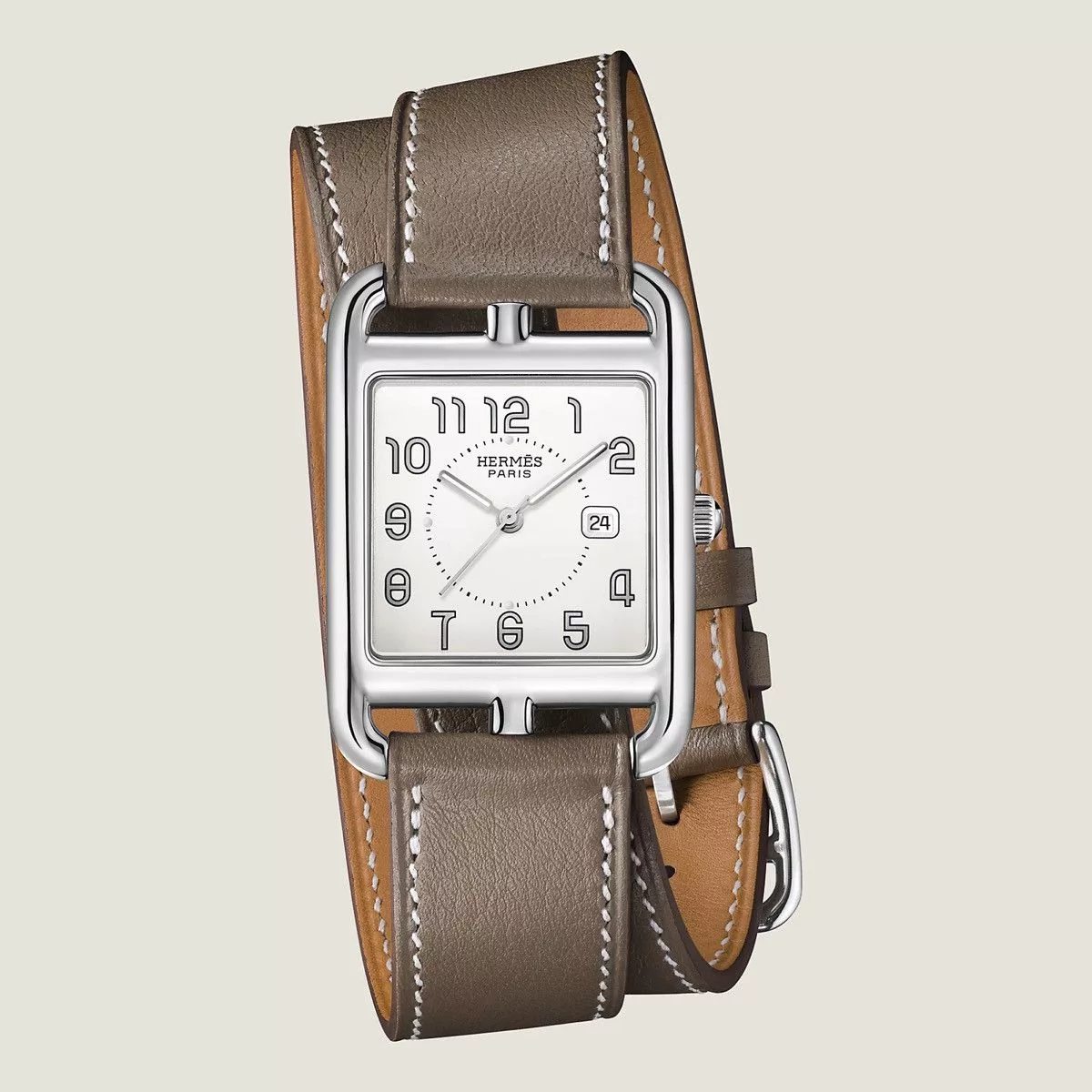 Hermes Watches Brand New Giftable Hermes Classic Cape Cod Large Model Gray