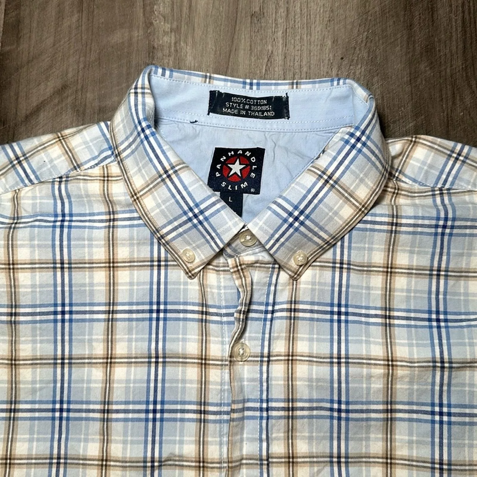 Panhandle Slim Shirts Button Ups Panhandle Slim Long Sleeve Button Down - Large Blue