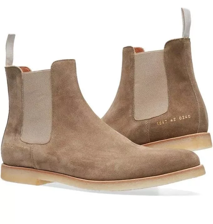 Common Projects Boots Common Projects Suede Chelsea Boots in Taupe sz 42 Brown