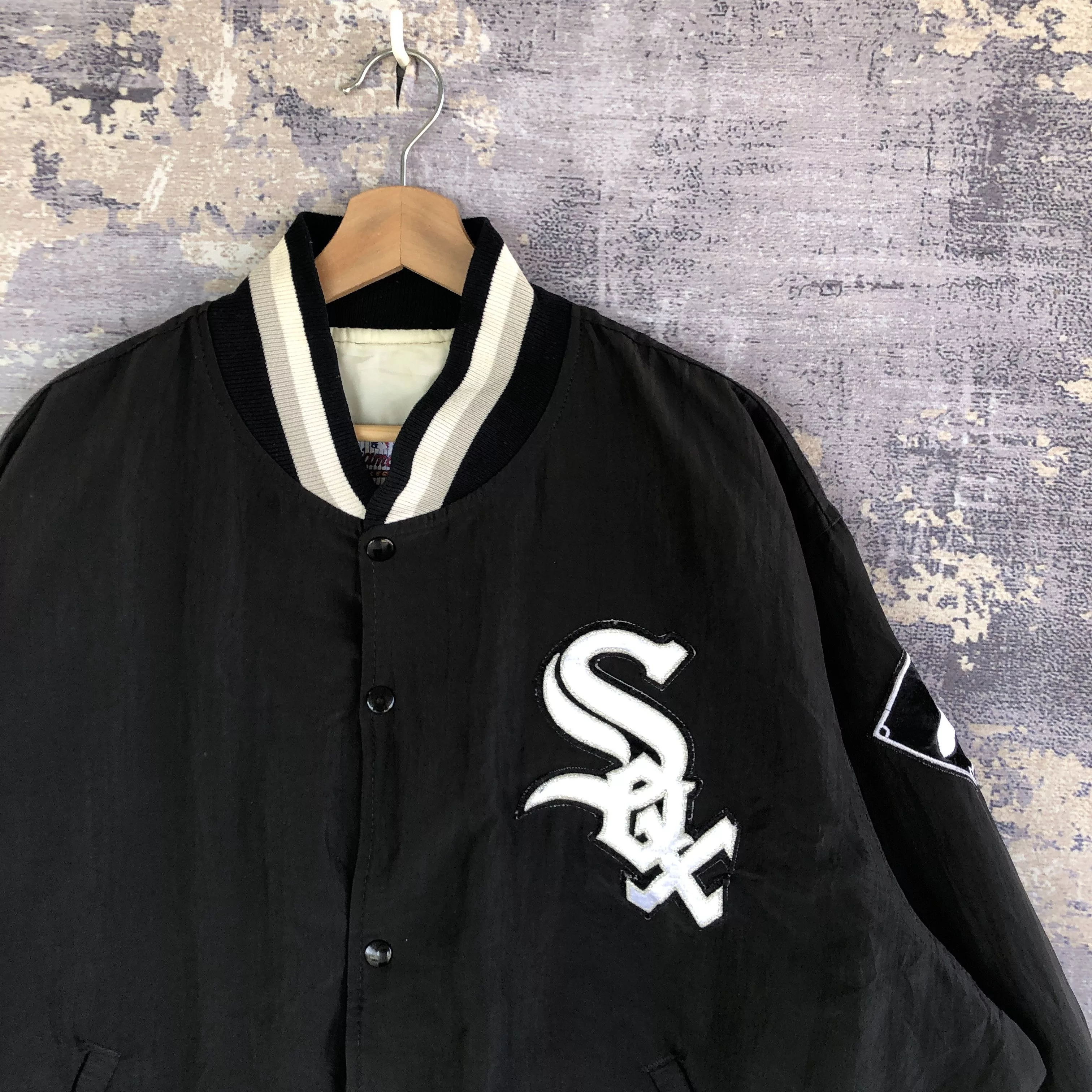 MLB Light Jackets MLB × Vintage Chicago White Sox Baseball Jacket MLB Varsity Jacket Multi