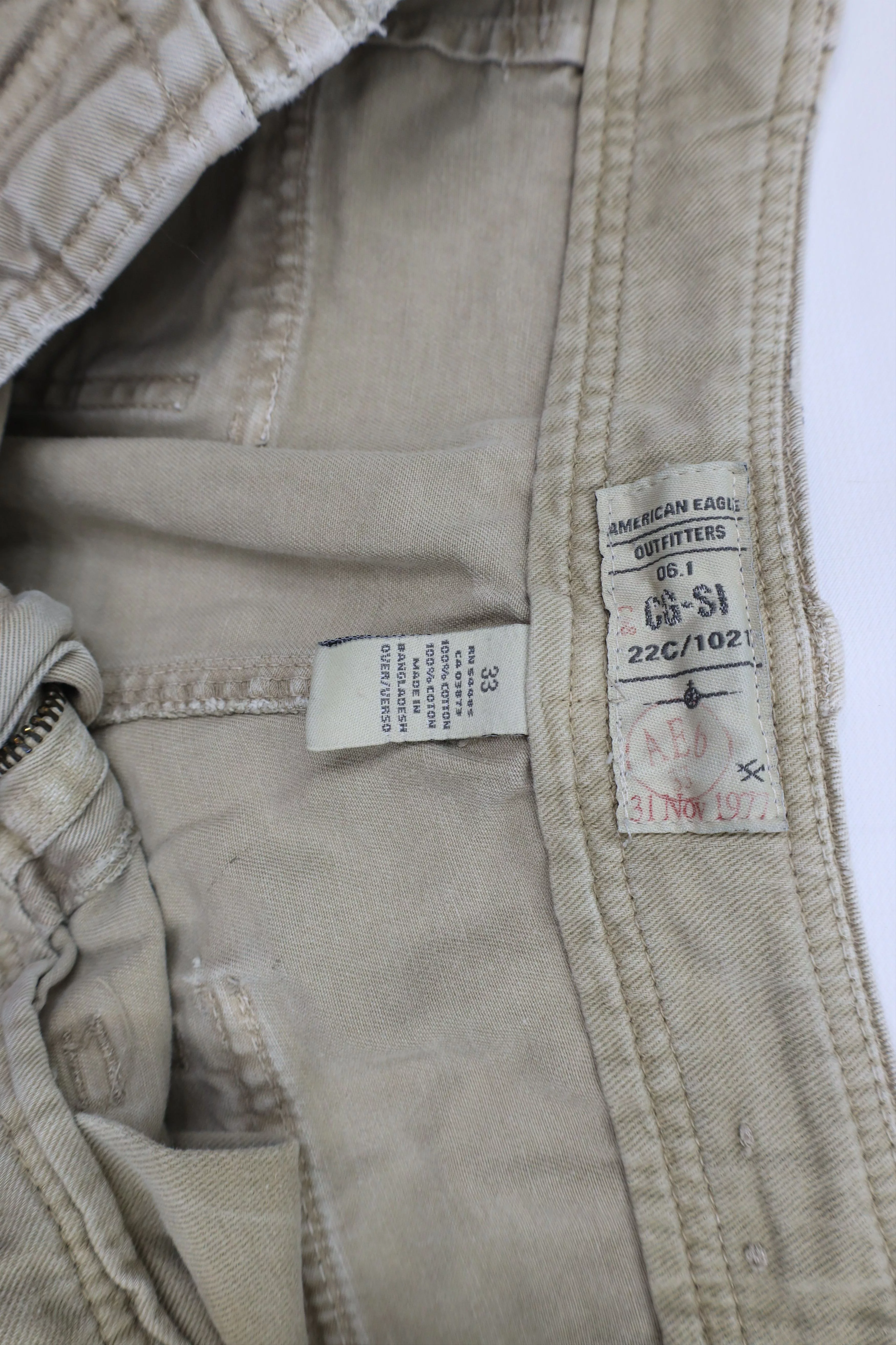 American Eagle Outfitters Shorts American Eagle Outfitters × Vintage Vintage American Eagle Outfitters Surplus Cargo Shorts Beige