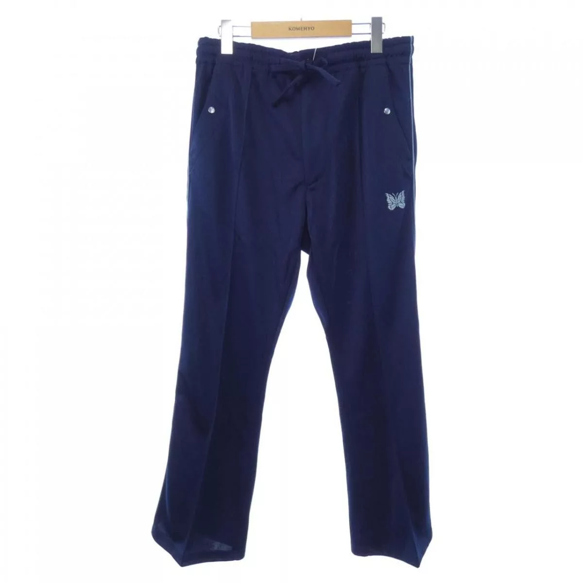 Needles Sweatpants Joggers Needles Sweat Pants Side Embroidery Line Logo Navy Blue