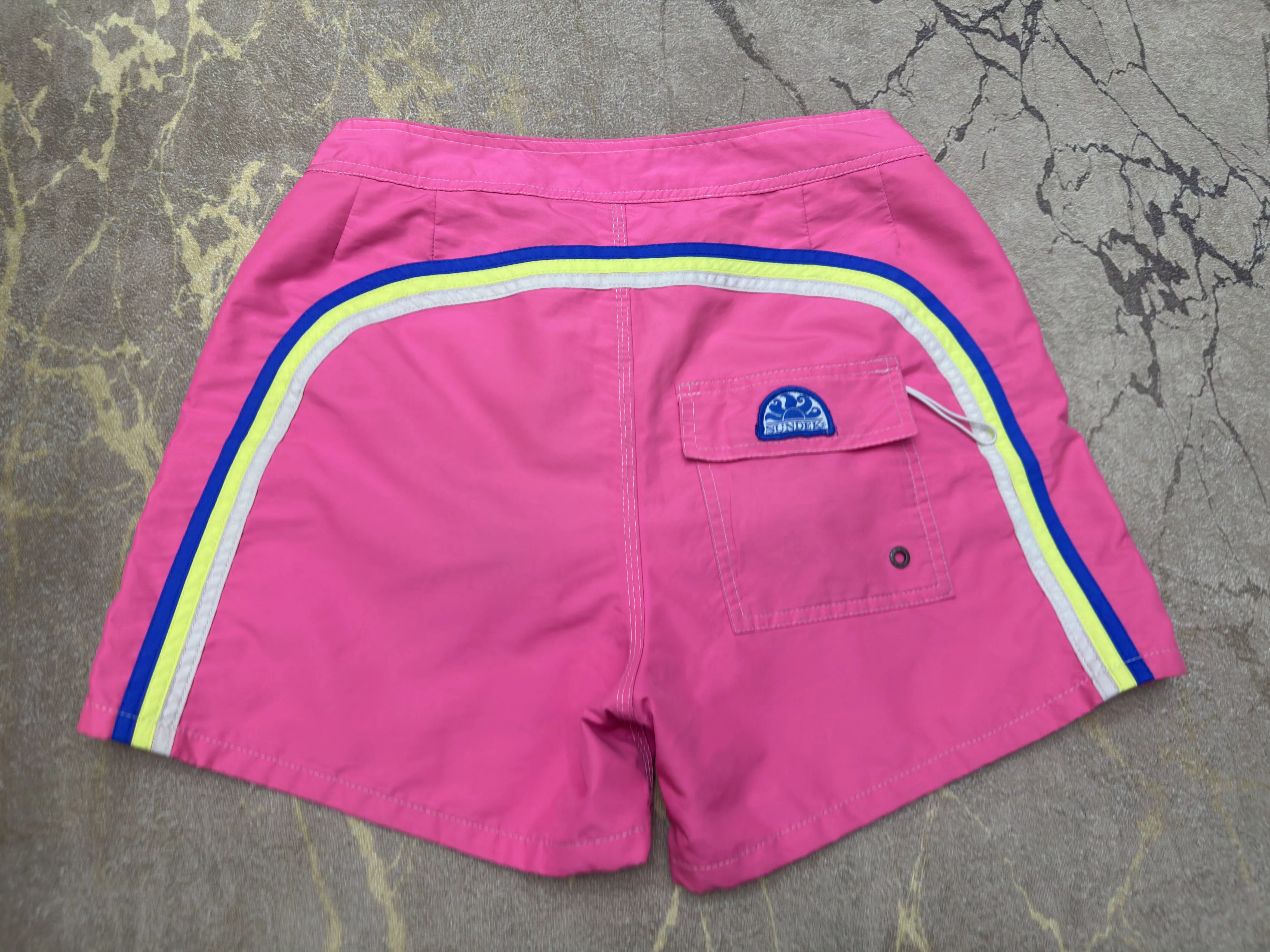 Sundek Swimwear Sundek 31 Surf Beach Shorts Trunks Bath Rainbow Size 31 S Pink