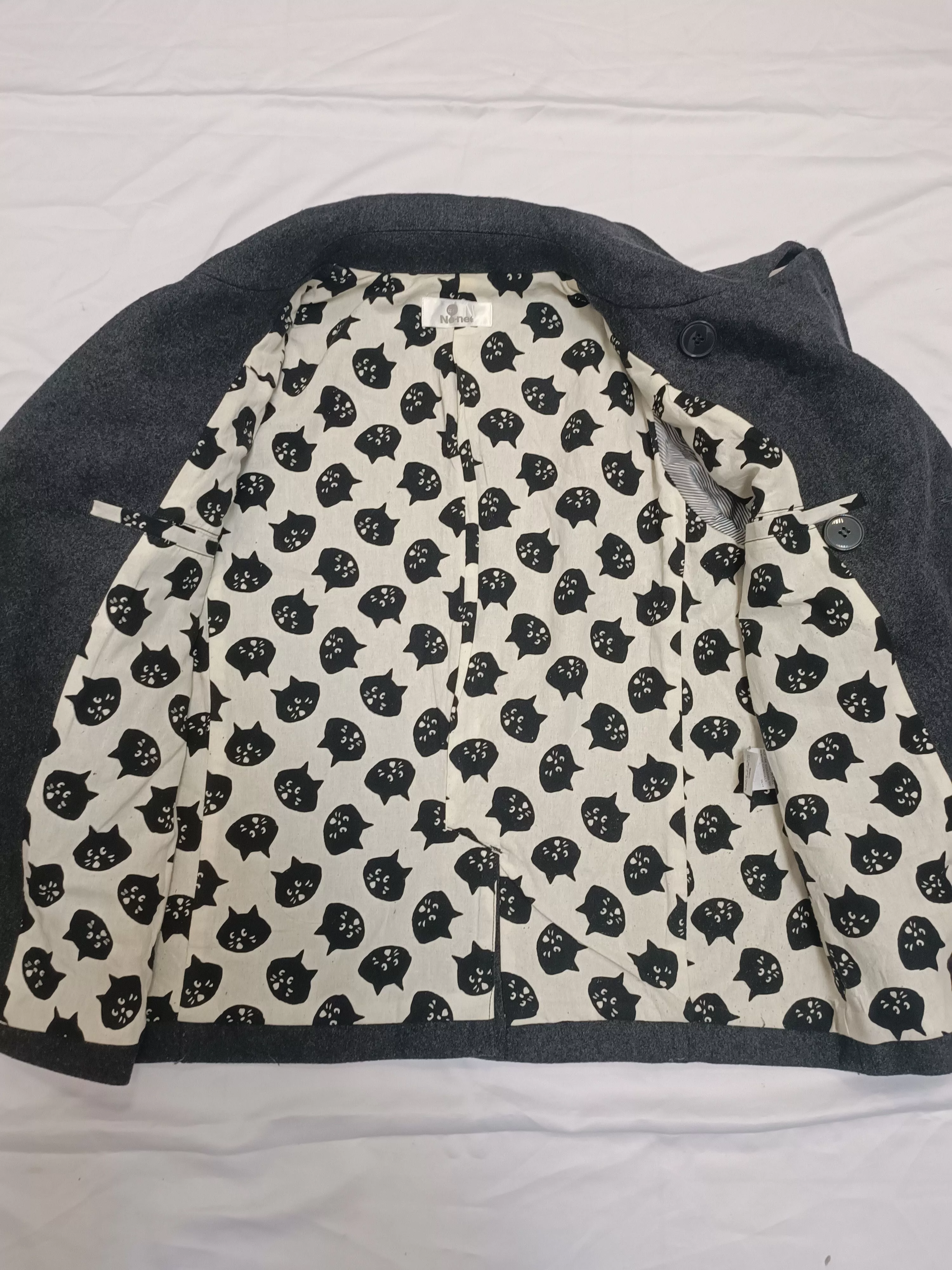 Ne-Net Jackets Ne-net Wool Blazer Jacket Gray