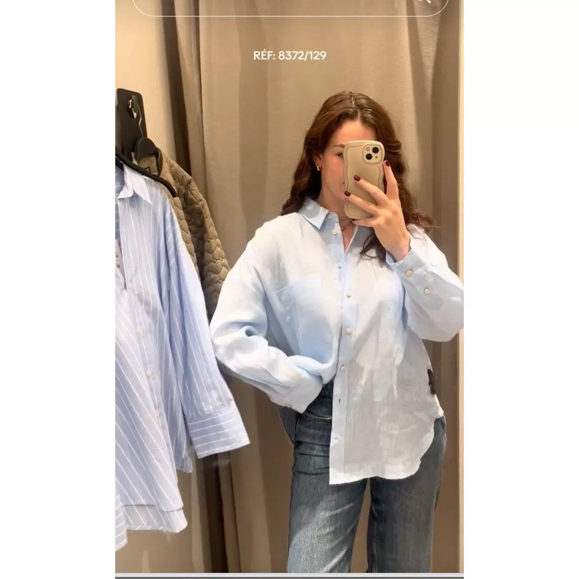 Zara Button Ups ZARA BNWT 100% LINEN BASIC COLLARED SHIRT ALL SIZES REF. Sky Blue