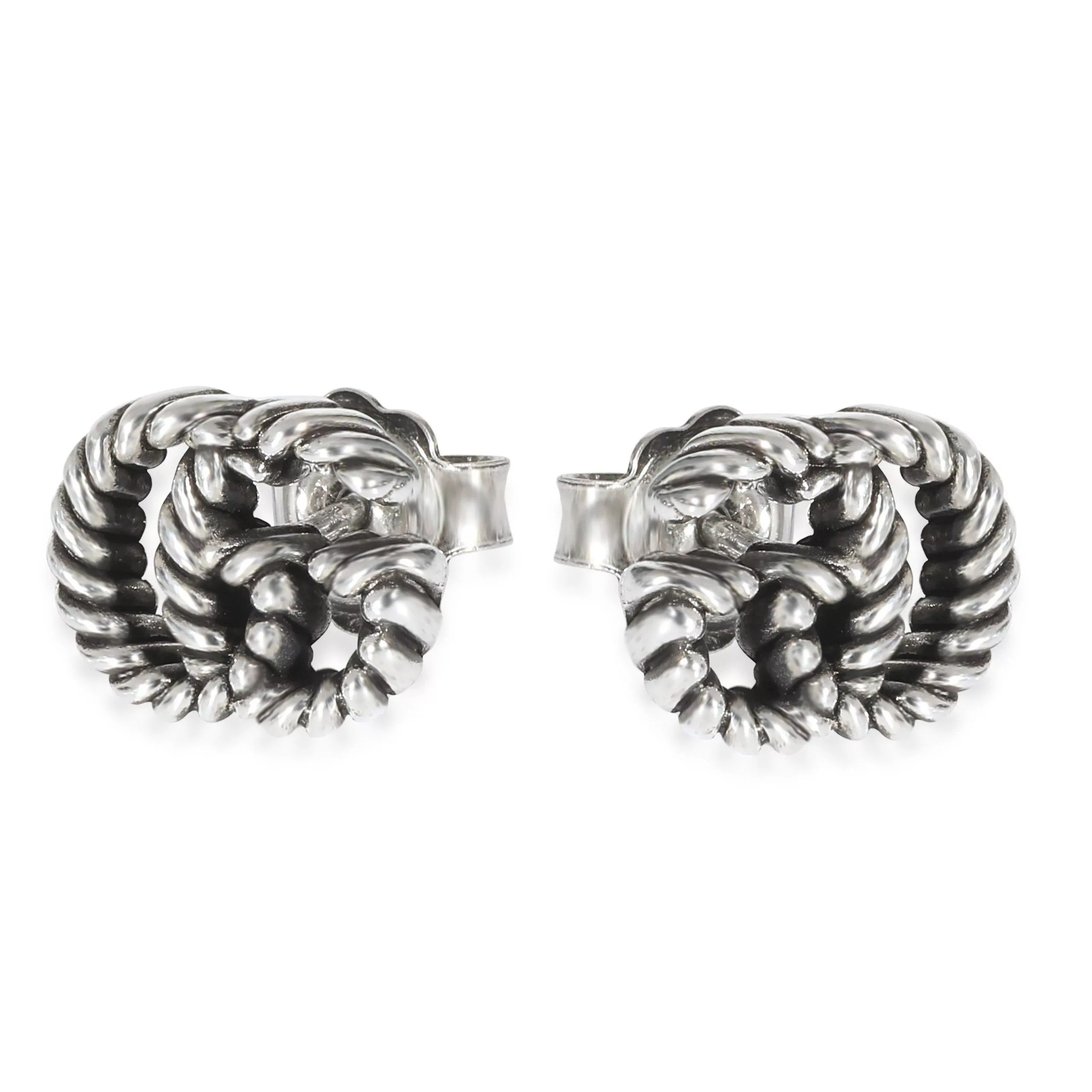 Gucci Rings Gucci Double G Earrings in Sterling Silver