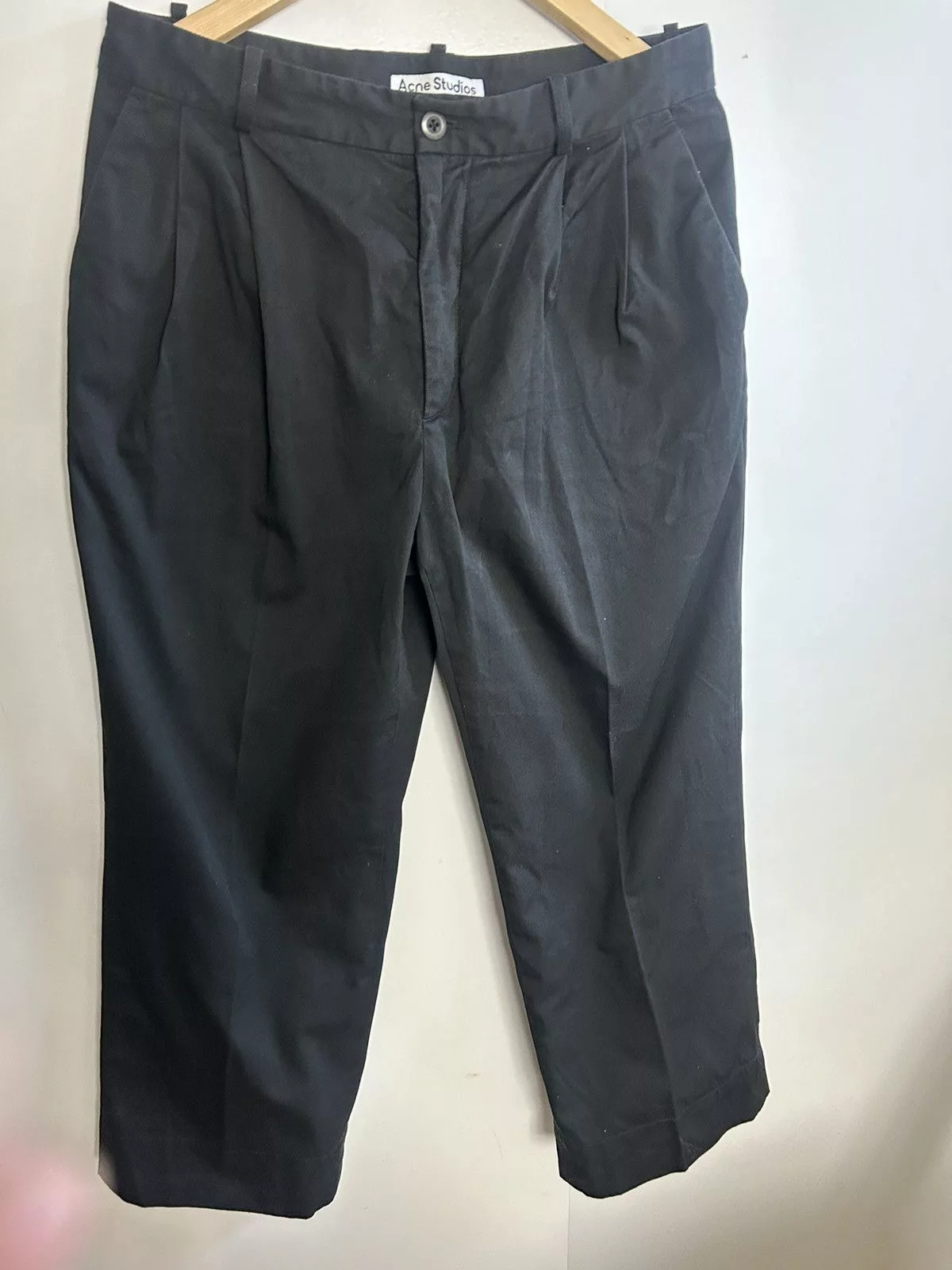 Acne Studios Casual Pants acne studios black twill trousers