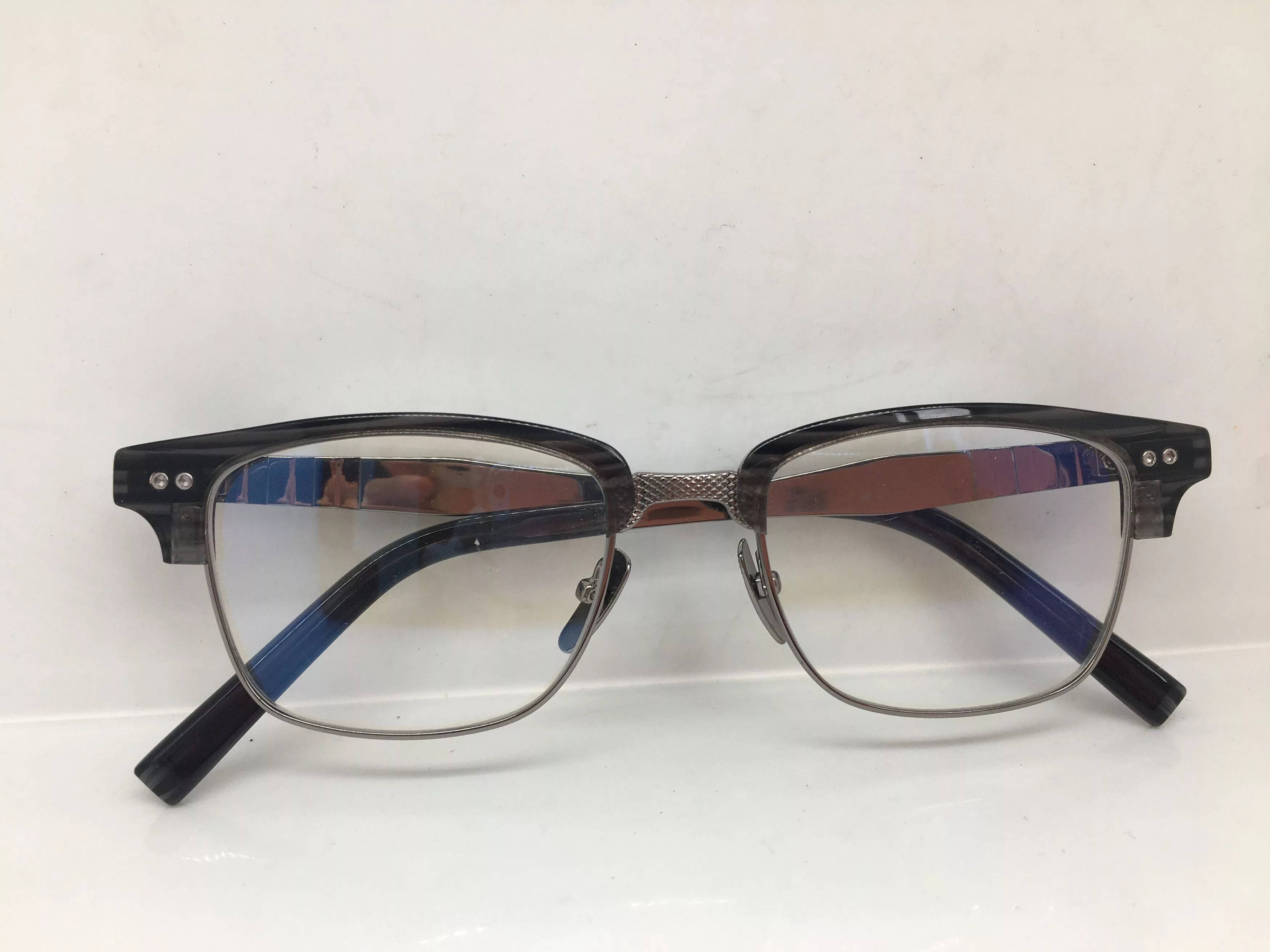 Other Glasses Other Mod Malcolm X Grey Silver Eyeglasses Frame