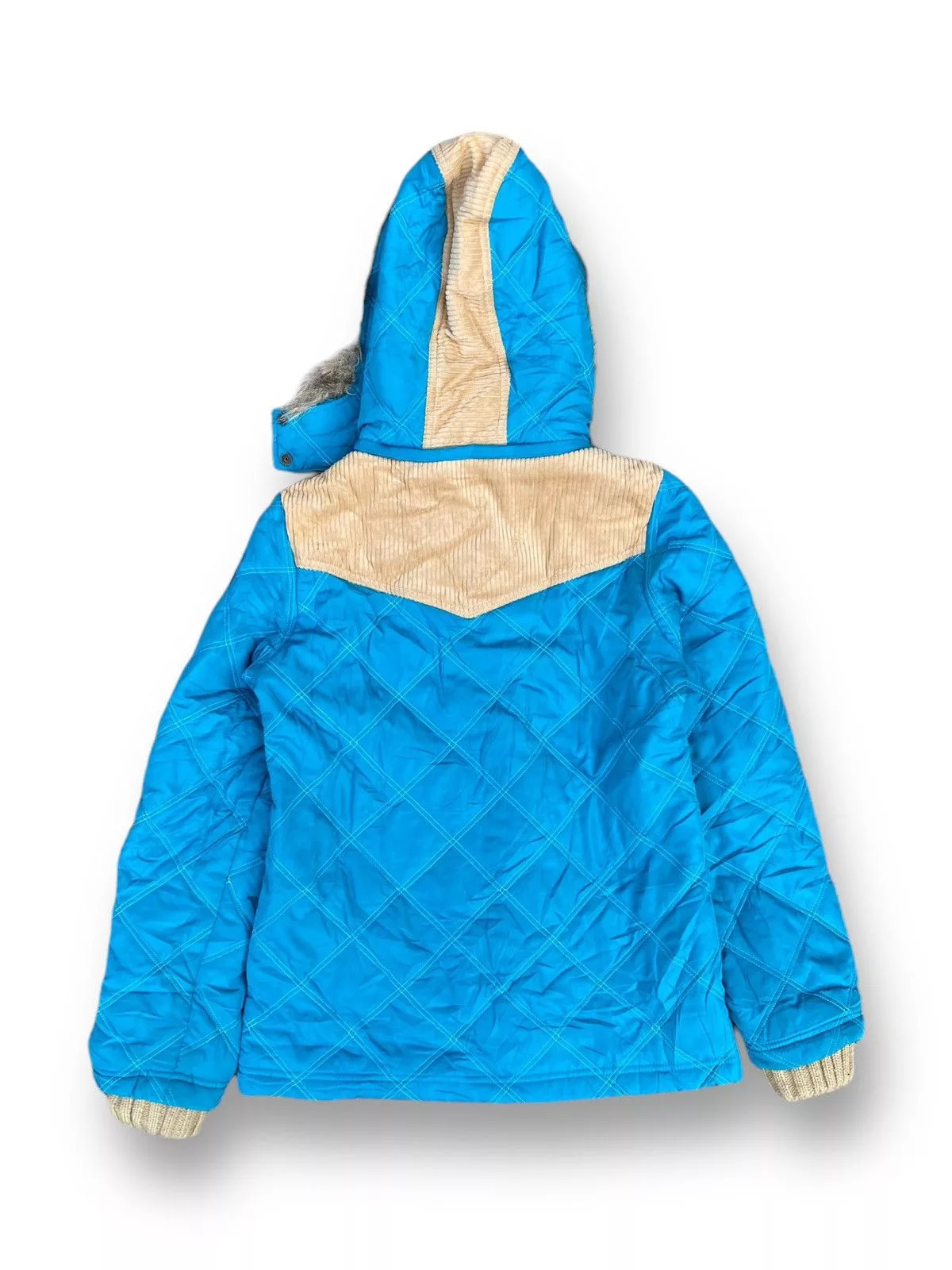 Quiksilver Light Jackets Quiksilver VINTAGE ROXY QUICKSILVER HOODIE DOWN JACKET. #C7 Blue
