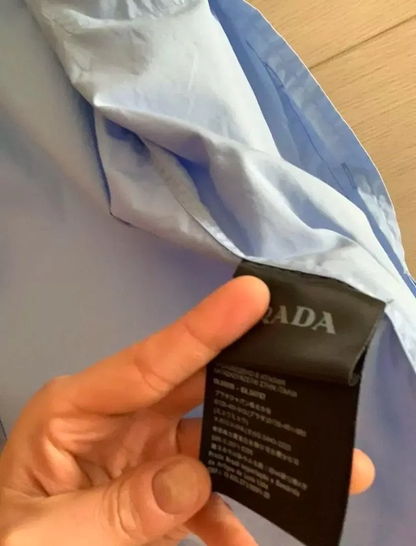 Prada Shirts Button Ups Prada big logo shirts Blue