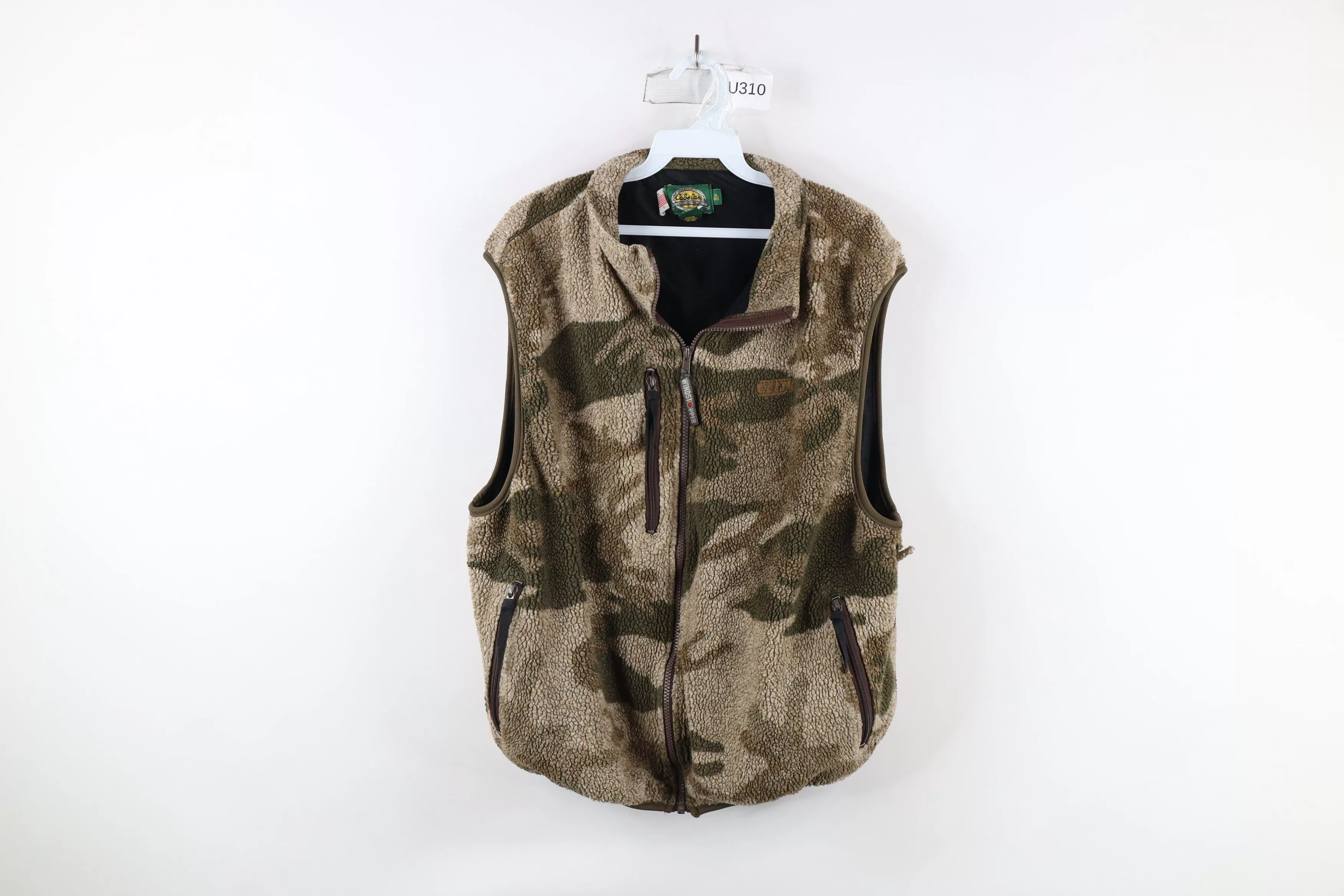 Cabelas Light Jackets Cabelas × Vintage Vtg 90s Cabelas Camouflage Fleece Gore Windstopper Vest USA Multi