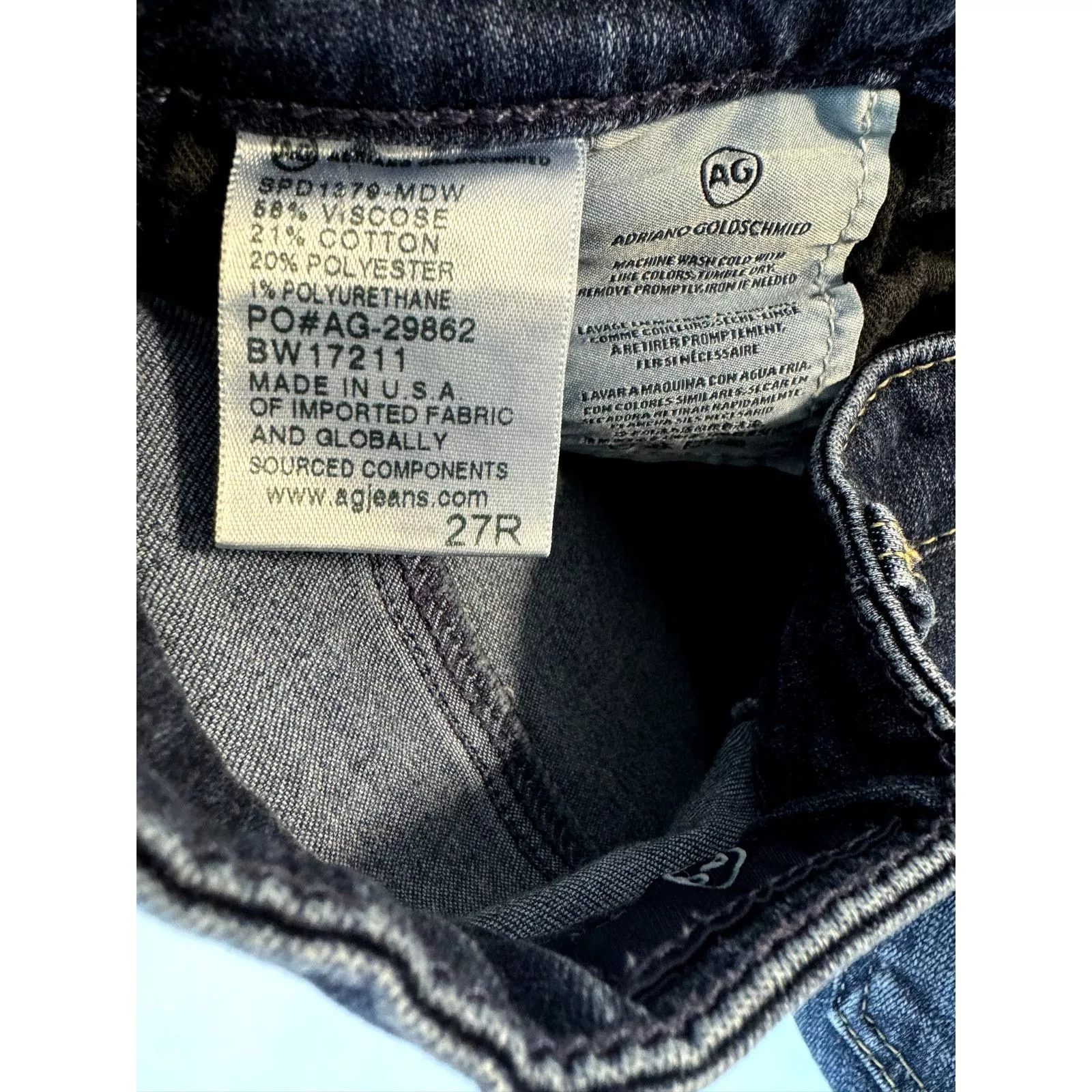 AG Adriano Goldschmied Jeans Farrah Skinny High Rise - 27 Blue