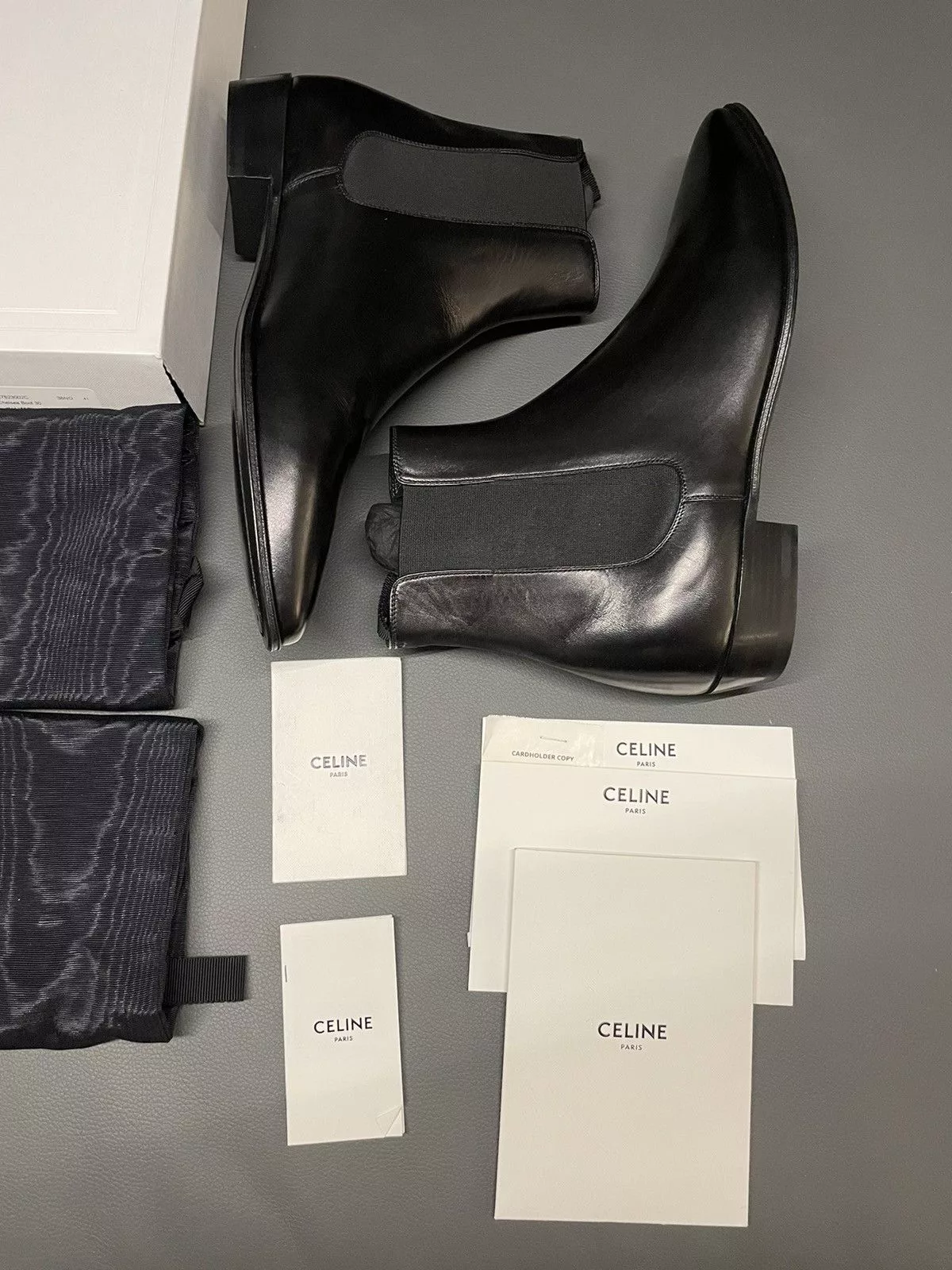 Celine Boots Celine × Hedi Slimane Super Runway Brand NEW Hedi Chelsea Boots Limited Edition Black