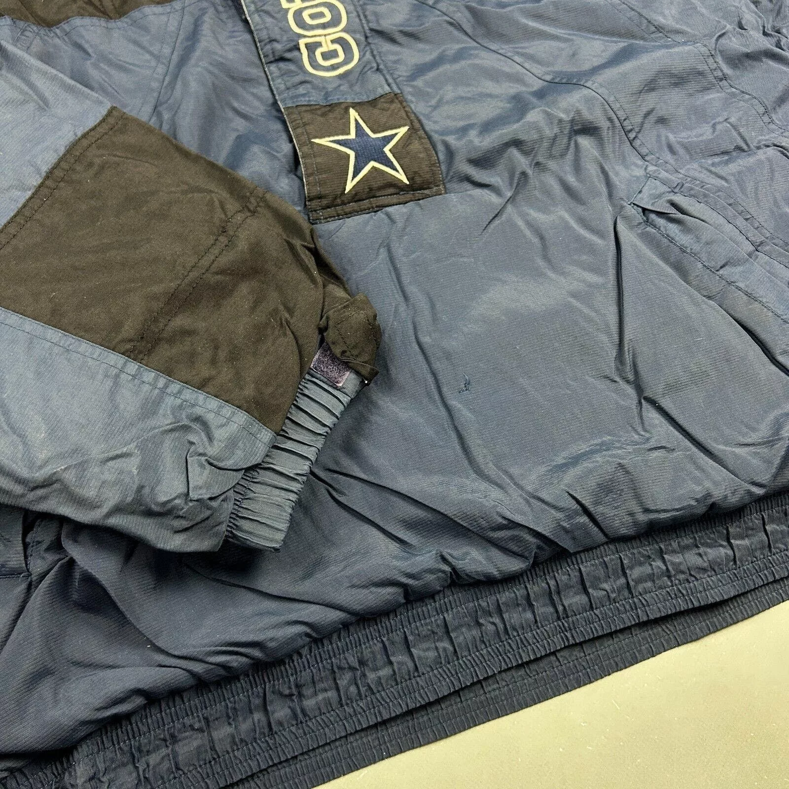 Starter Down Jackets VINTAGE 90s Dallas Cowboys Starter Anorak 1/4 Zip Jacket M Blue
