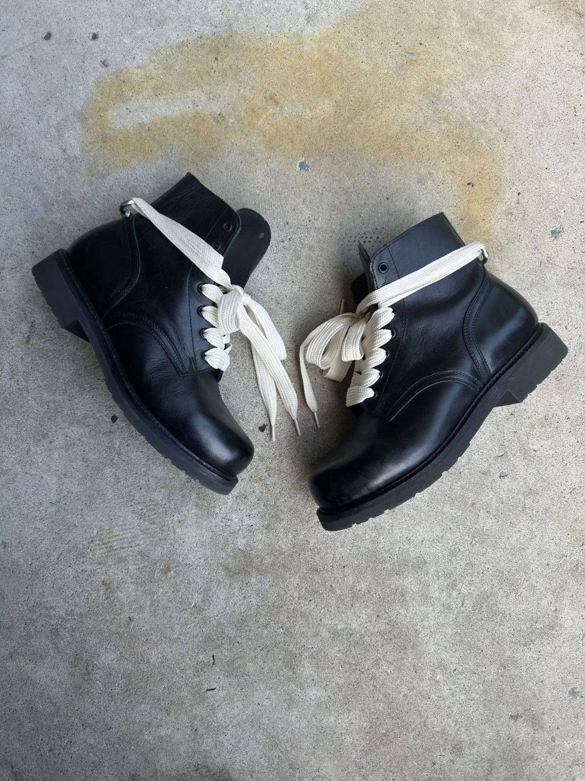 Other Boots Other 1980s Vintage Leather Combat Ankle Boots Black