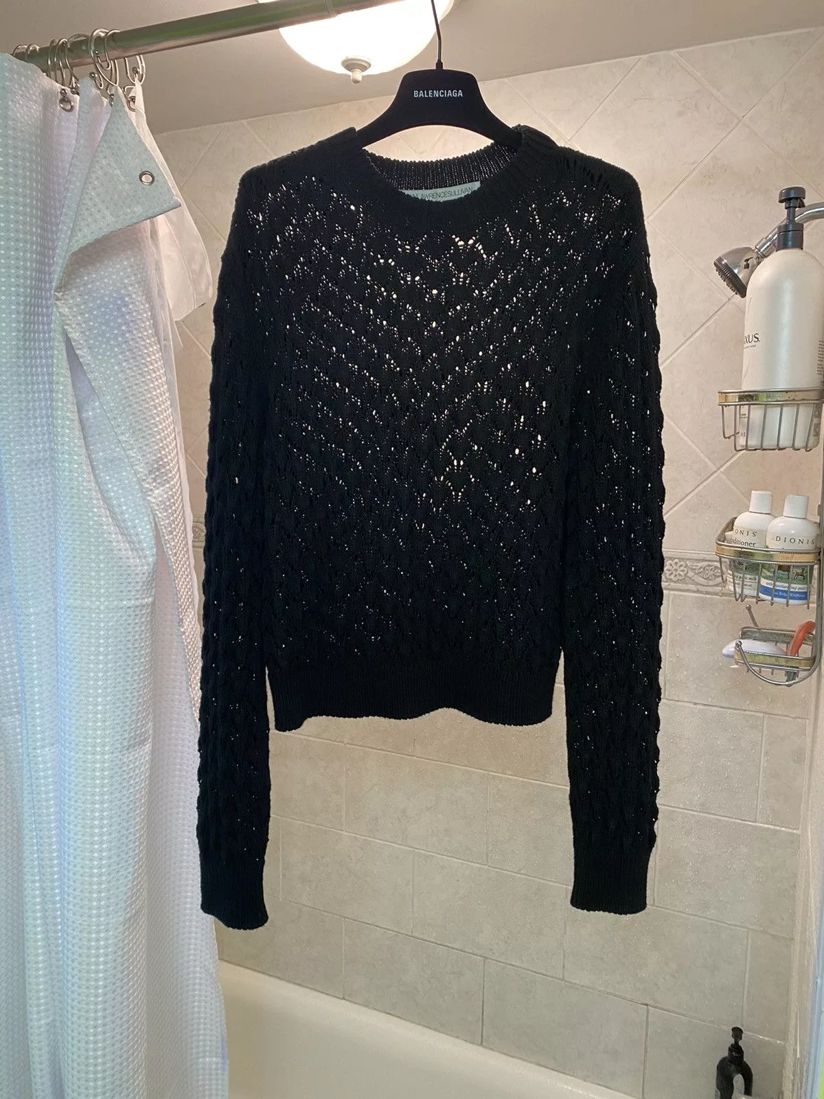 JOHN LAWRENCE SULLIVAN Sweaters Knitwear John Lawrence Sullivan black cable knit sz L