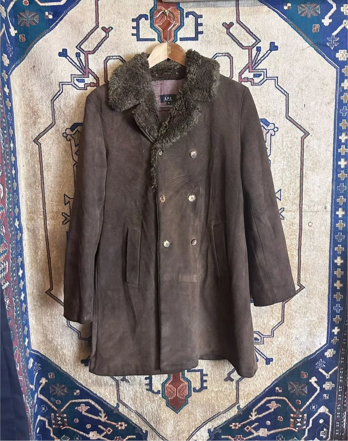A.P.C. Leather Jackets A.P.C. A.P.C full leather long jacket coat Brown