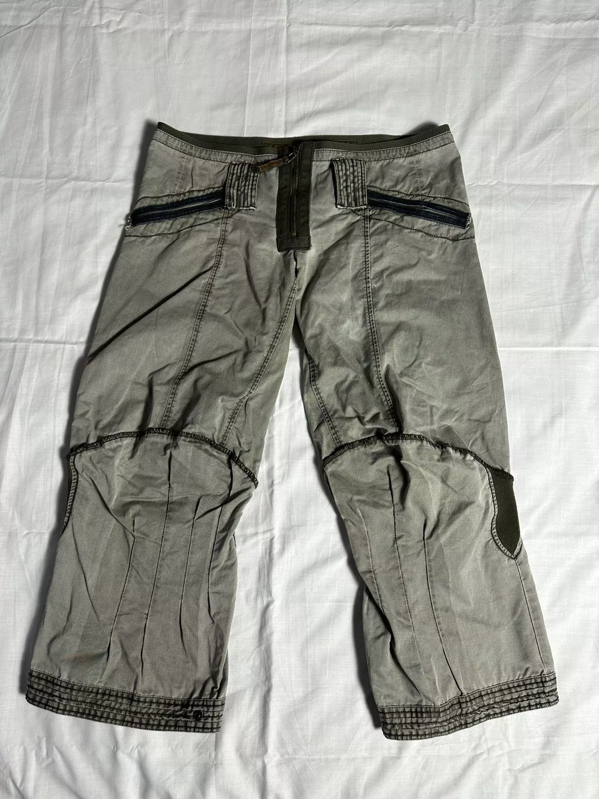 Designer Shorts Designer × Marithe + Francois Girbaud 1980s Marithe Francois Girbaud breeches avant garde Y2K Gray Vintage