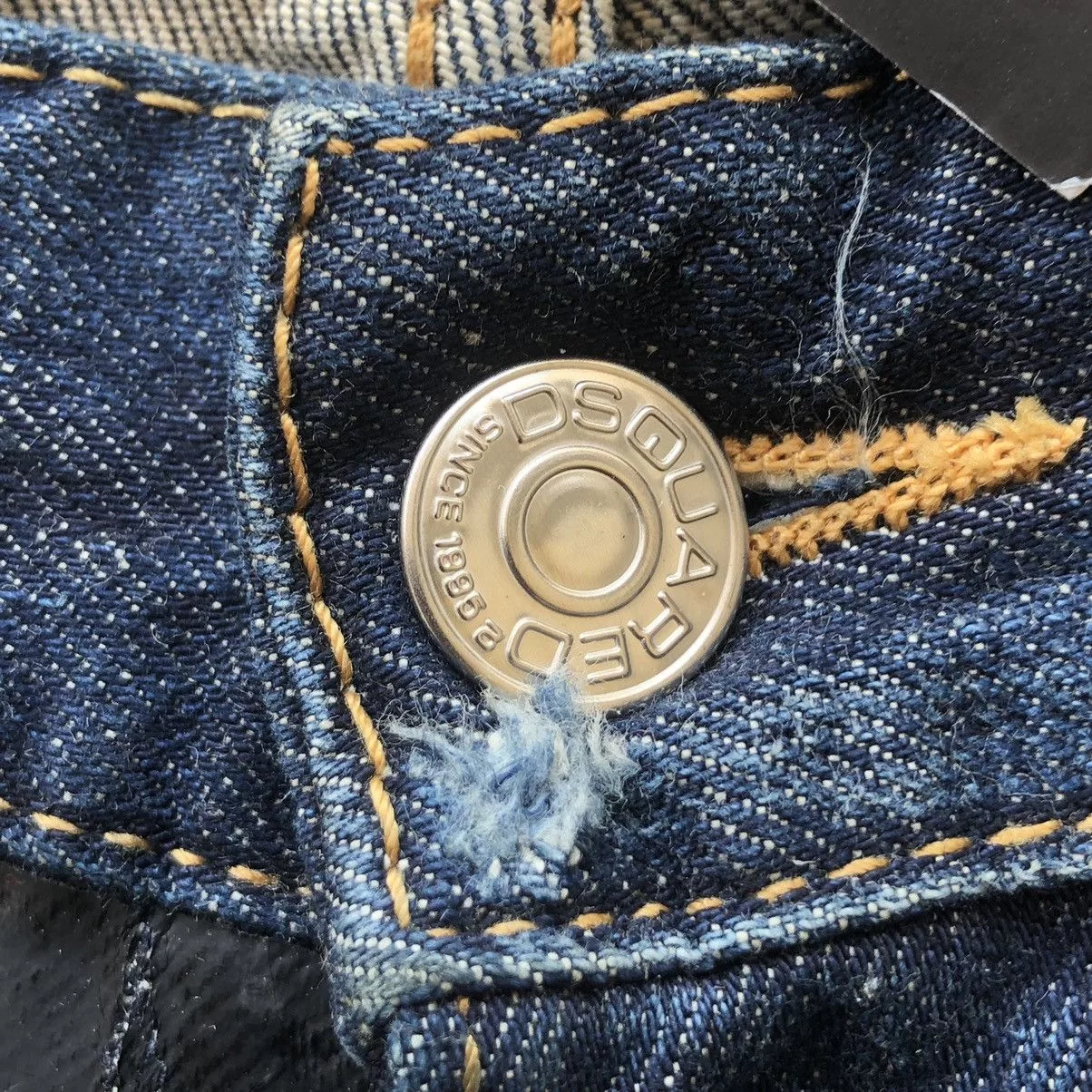 Dsquared2 Denim Dsquared2 slim-fit denim half black painted Blue