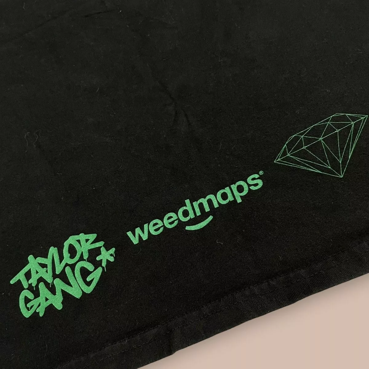Diamond Supply Co. Short Sleeve T Shirts Diamond Supply Co. x Taylor Gang x Weedmaps Orange Kush Tee Black Streetwear