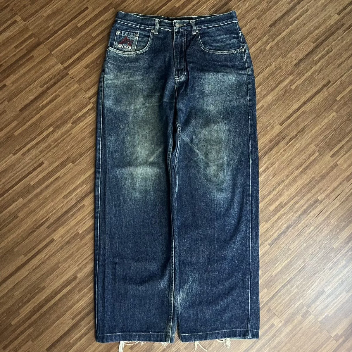 Avirex Denim “AVIREX” DISTRESS JEANS Blue Vintage