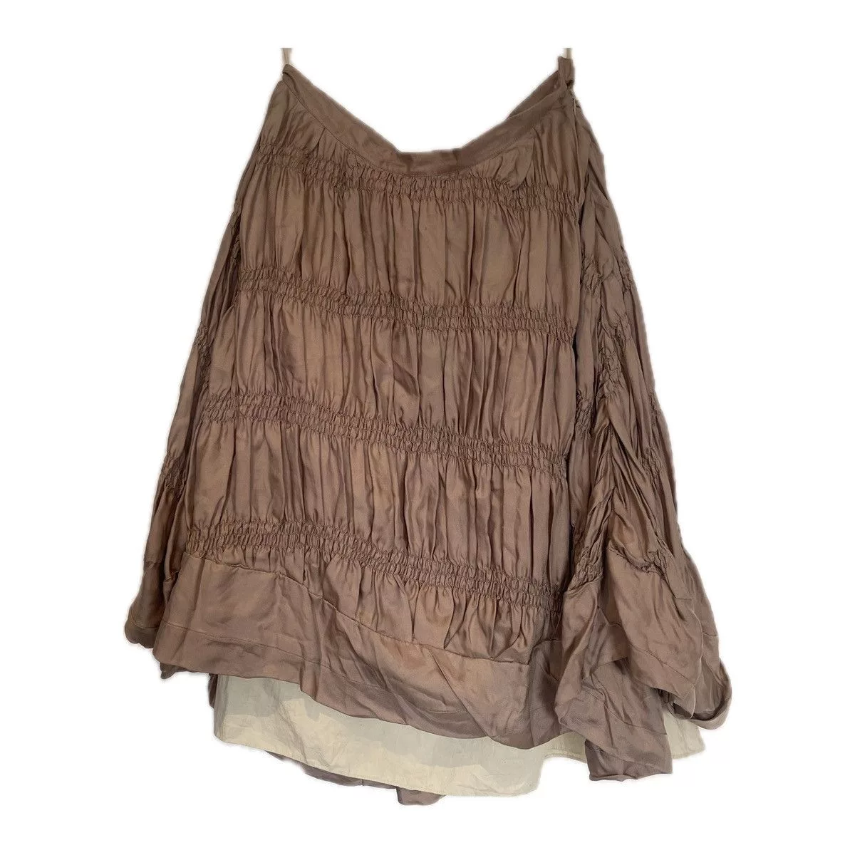 Marni Midi Skirts Marni (Sandy Pink) Layered Ruffle Skirt