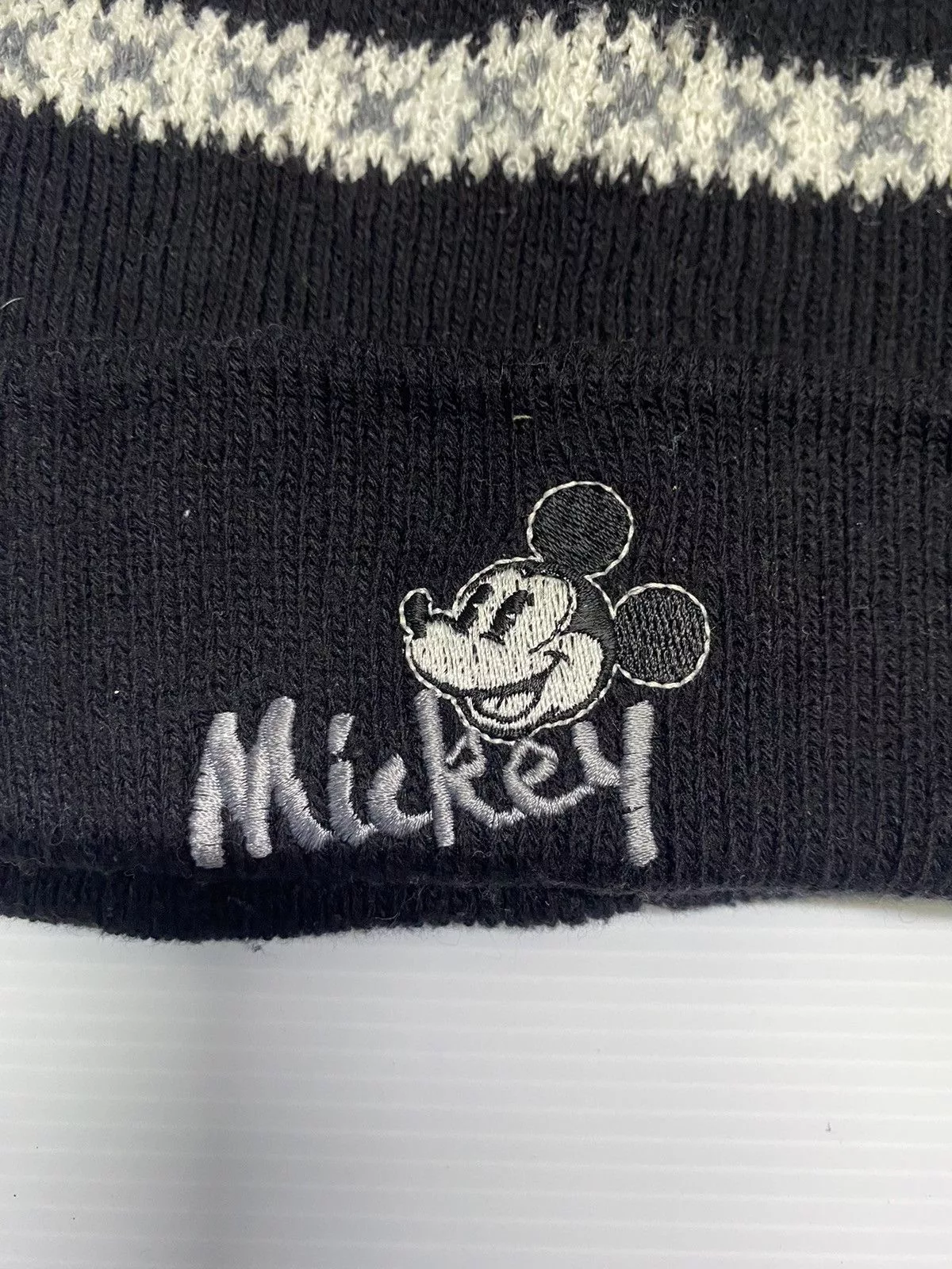 Cartoon Network Hats Cartoon Network × Mickey Mouse × Vintage Mickey Mouse Embroidery Beanie Hat Black