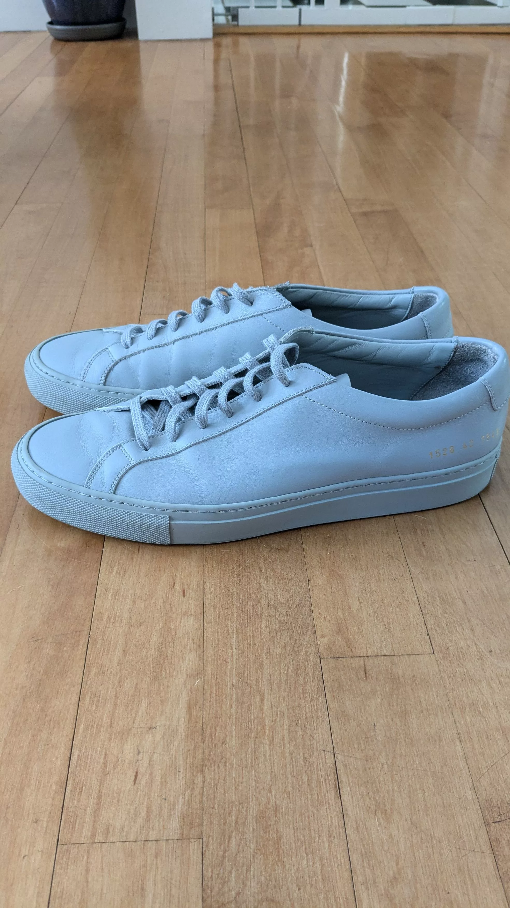 Common Projects Casual Leather Shoes Common Projects Achilles Low Gray
