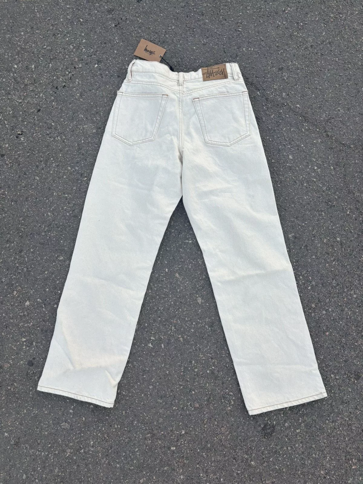 Japanese Brand Jeans Japanese Brand × Stussy Stussy Classic Jeans Model Track Pants Beige Streetwear