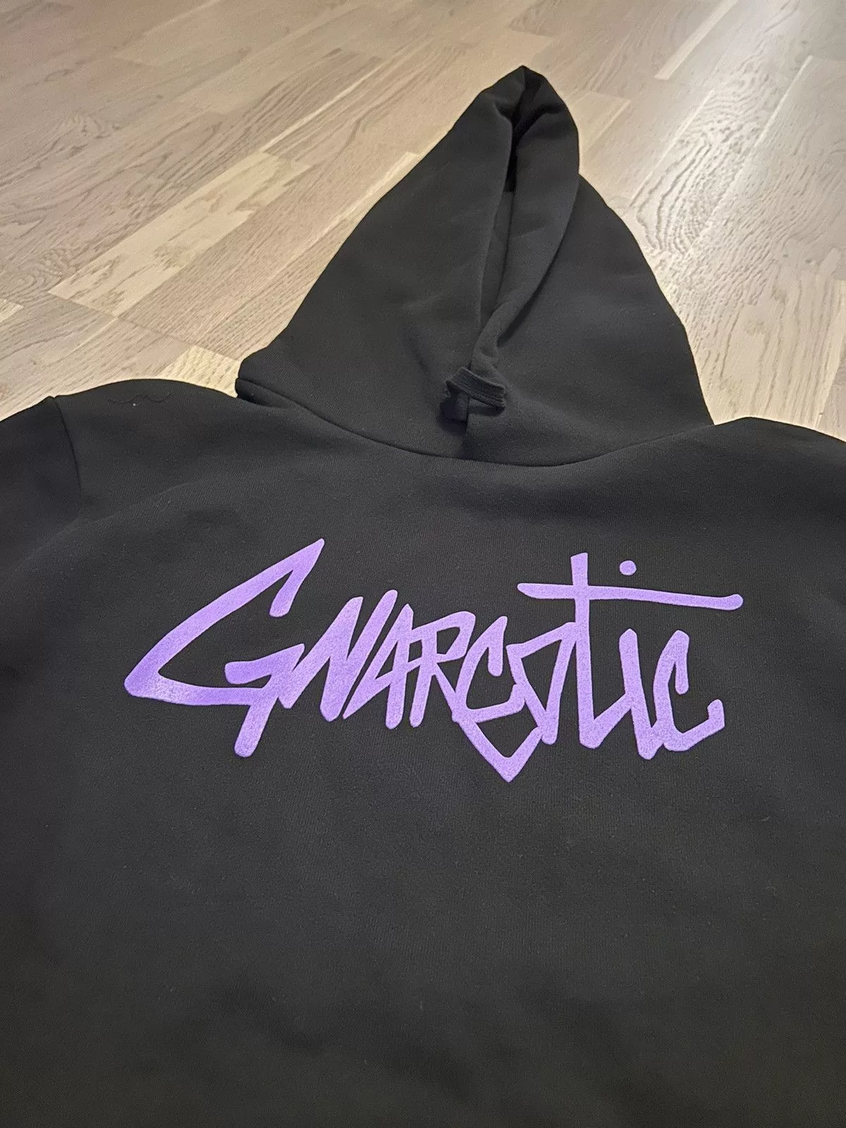 Gnarcotic Sweatshirts Hoodies Black logo hoodie from Gnarcotic with purple writing